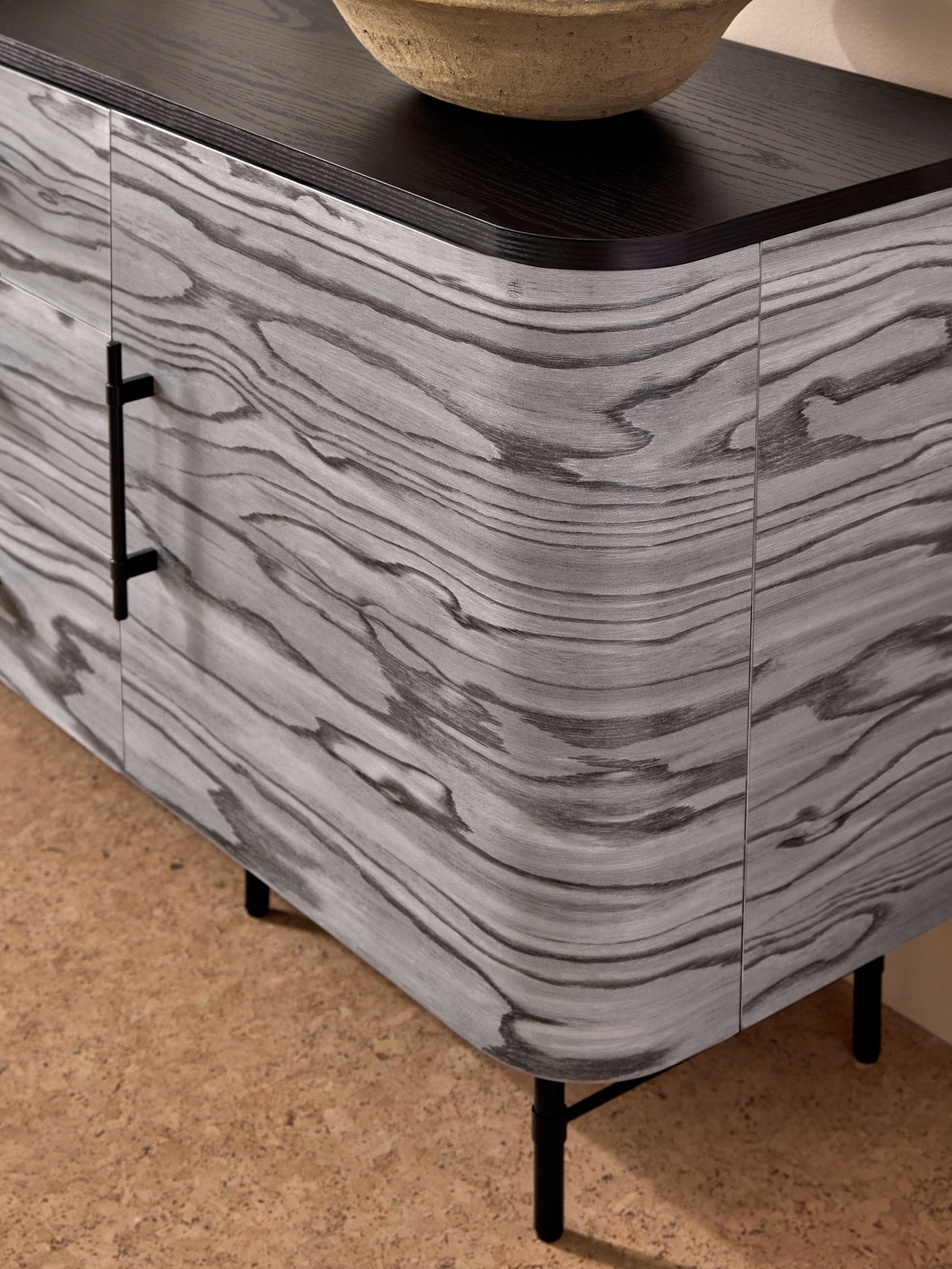 Zeke Large Sideboard in Grey Pine Effect - Image 2 of 5
