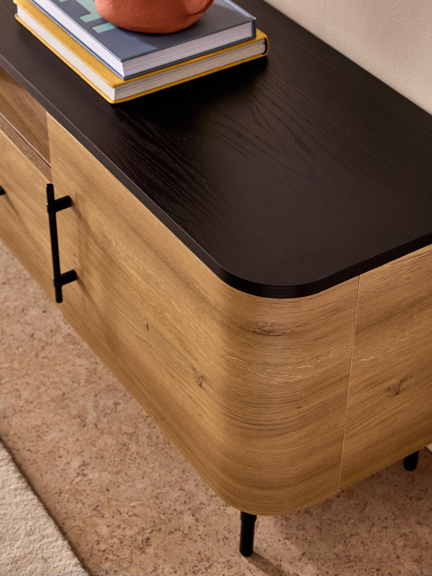 Zeke Wide Up to 58 Inch TV Unit in Oak Effect - Image 4 of 6