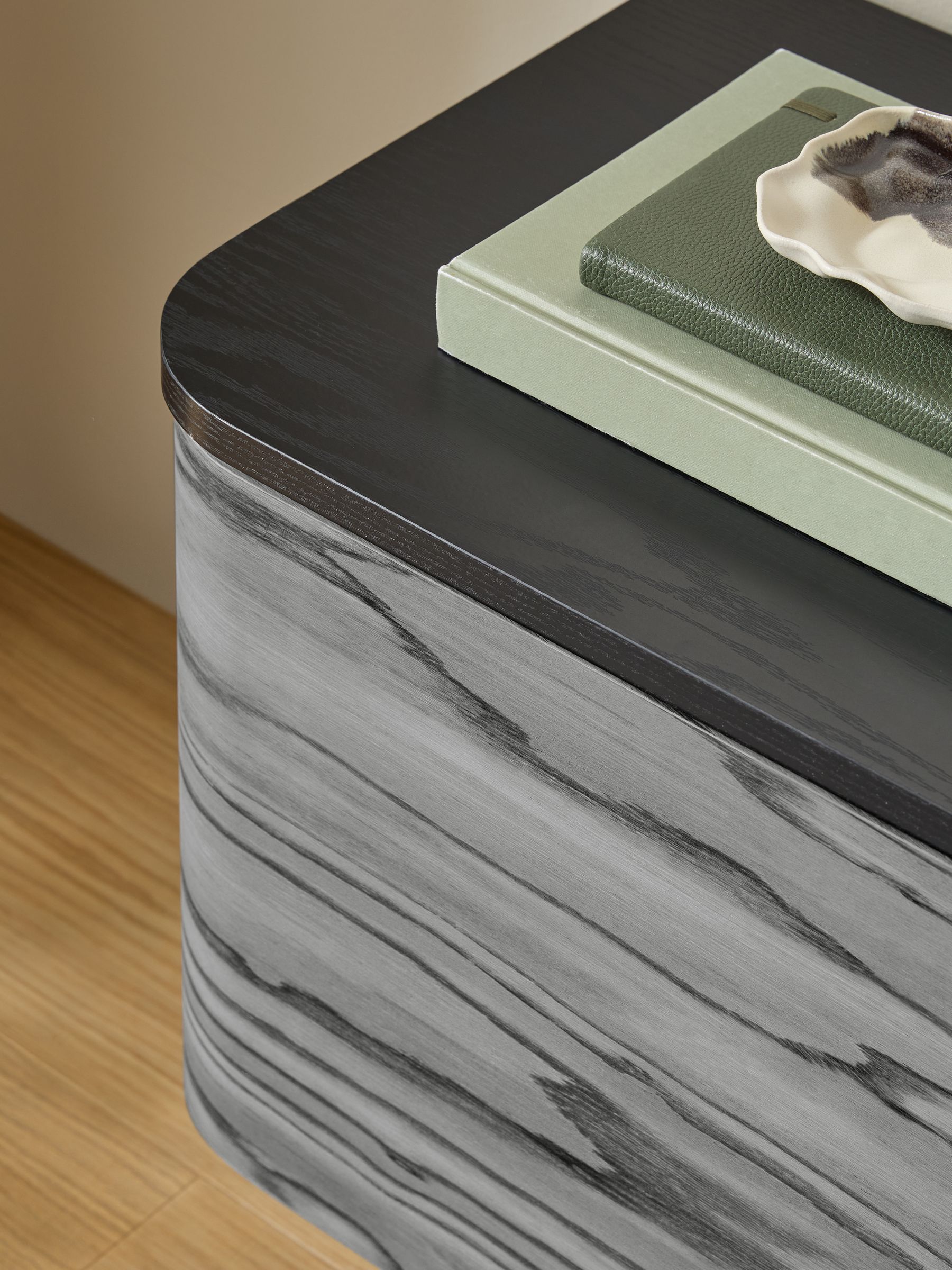 Zeke Wide Up to 58 Inch TV Unit in Grey Pine Effect - Image 3 of 6