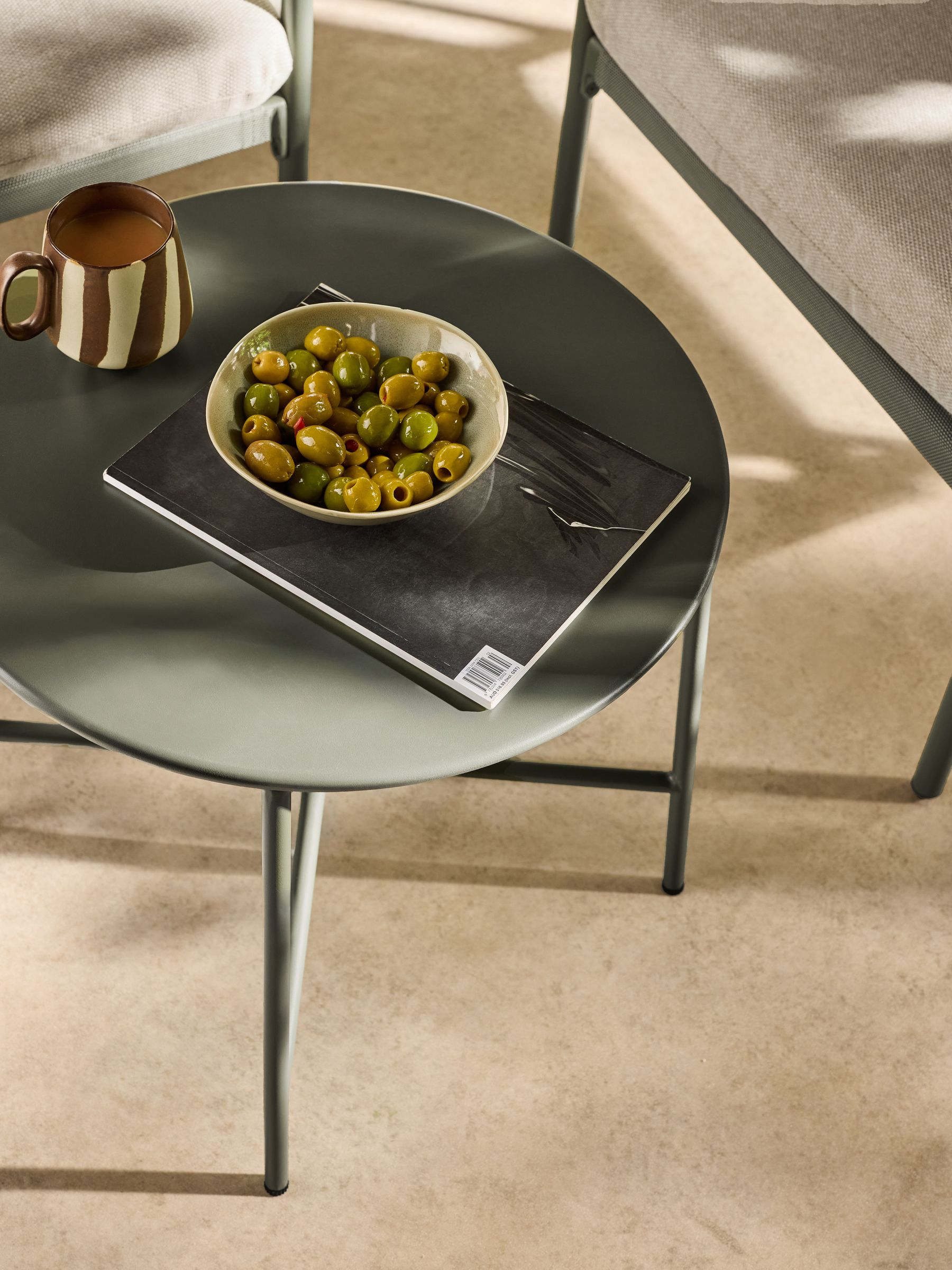 3 Piece Estelle Chair and Table Bistro Set in Green - Image 3 of 5