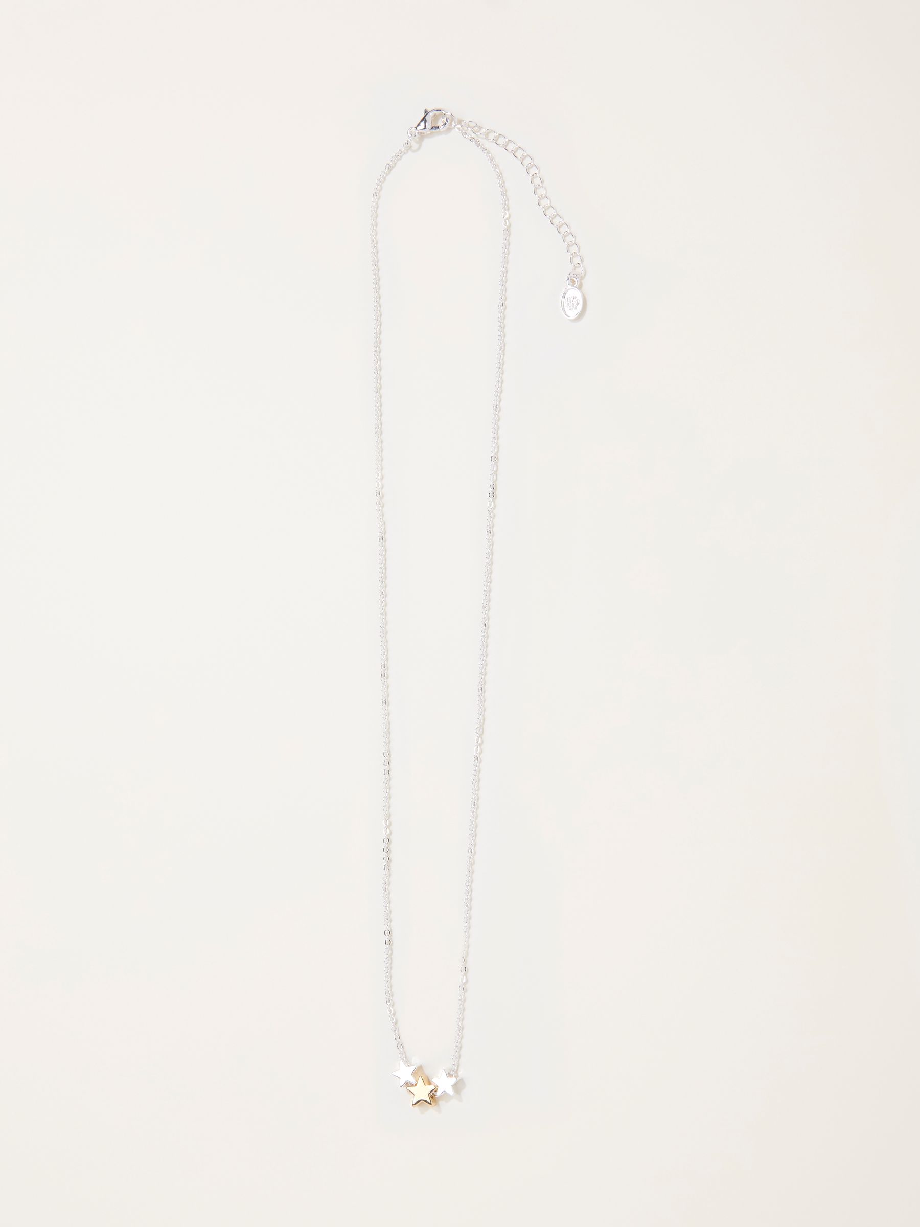 Silver Tone Trio Star Necklace - Image 1 of 1