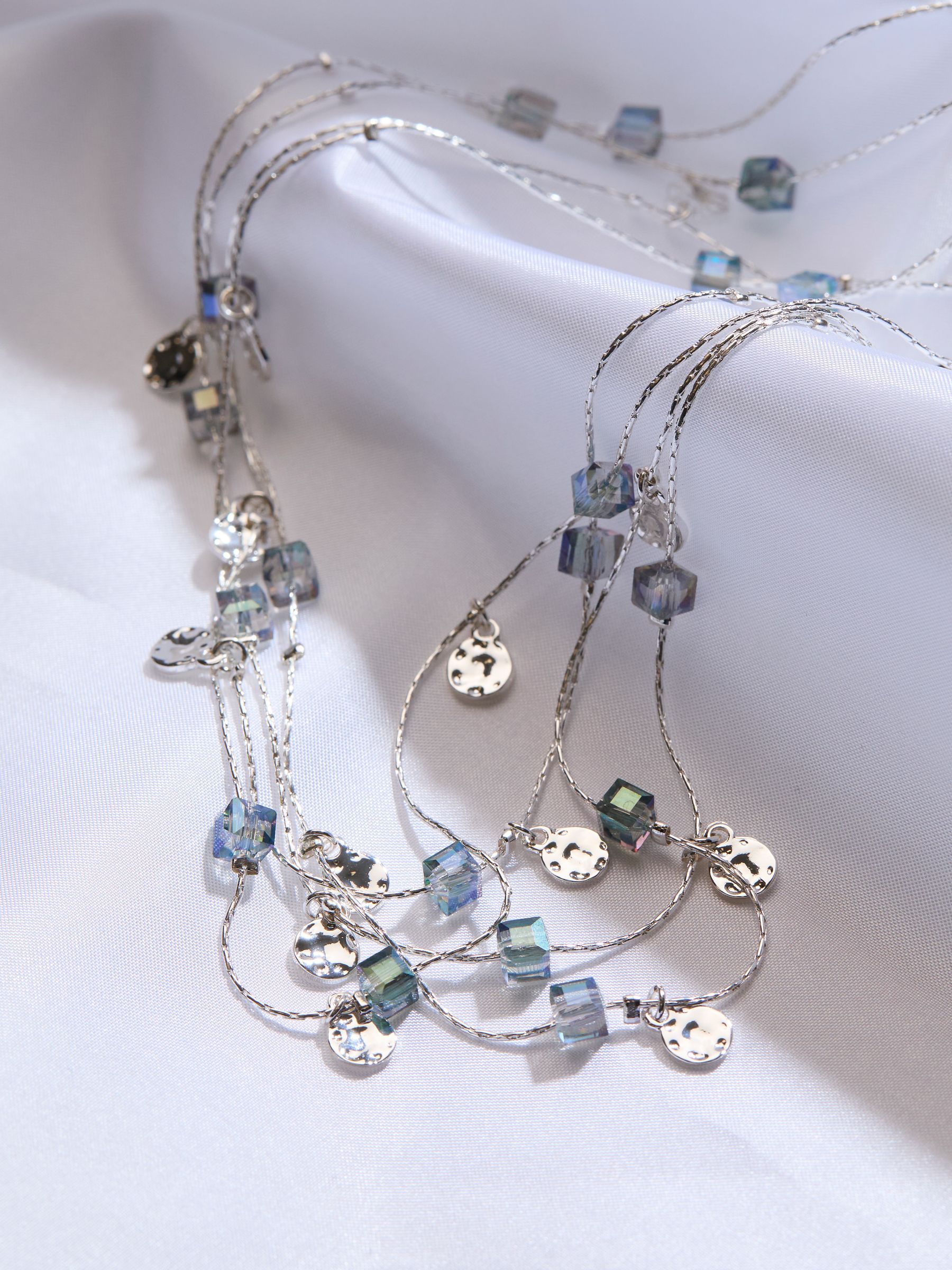 Silver Tone Layered Necklace - Image 2 of 2