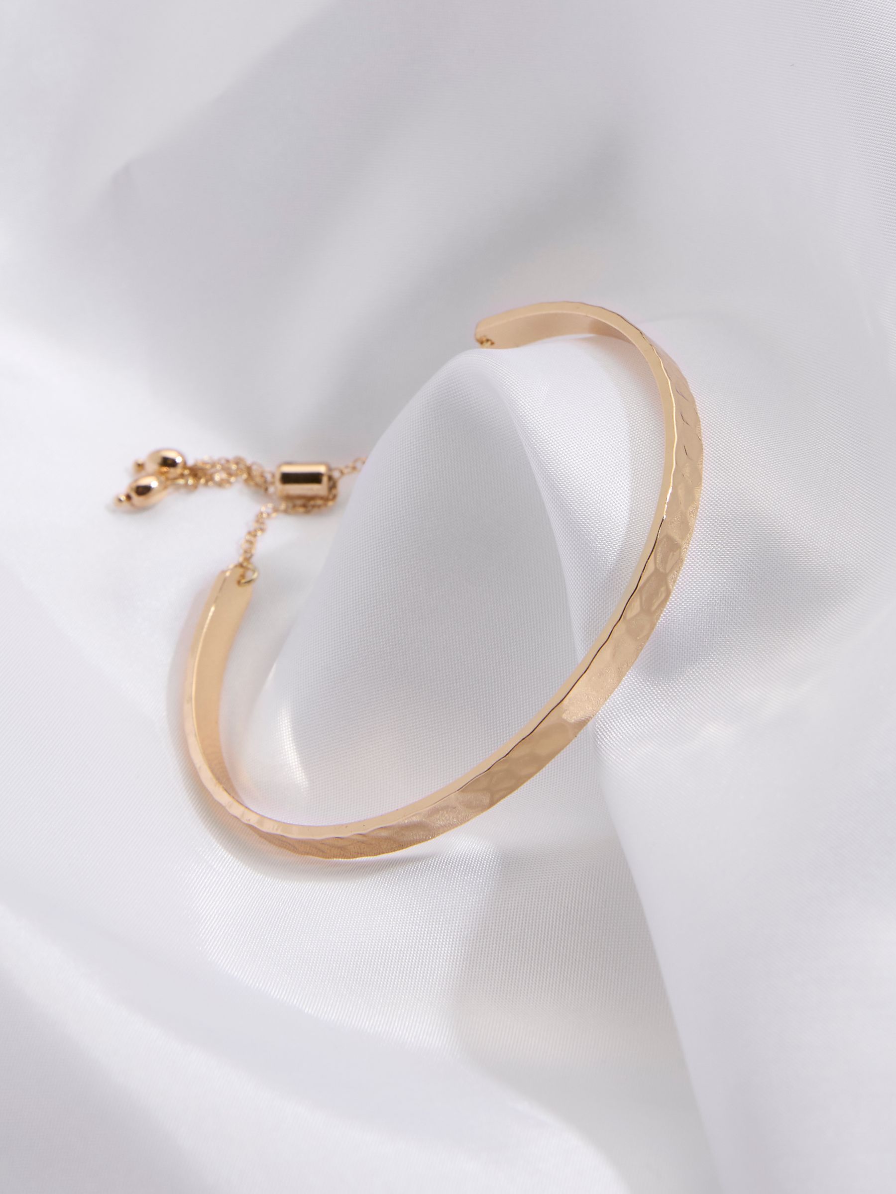 Gold Tone Hammered Bangle - Image 2 of 2