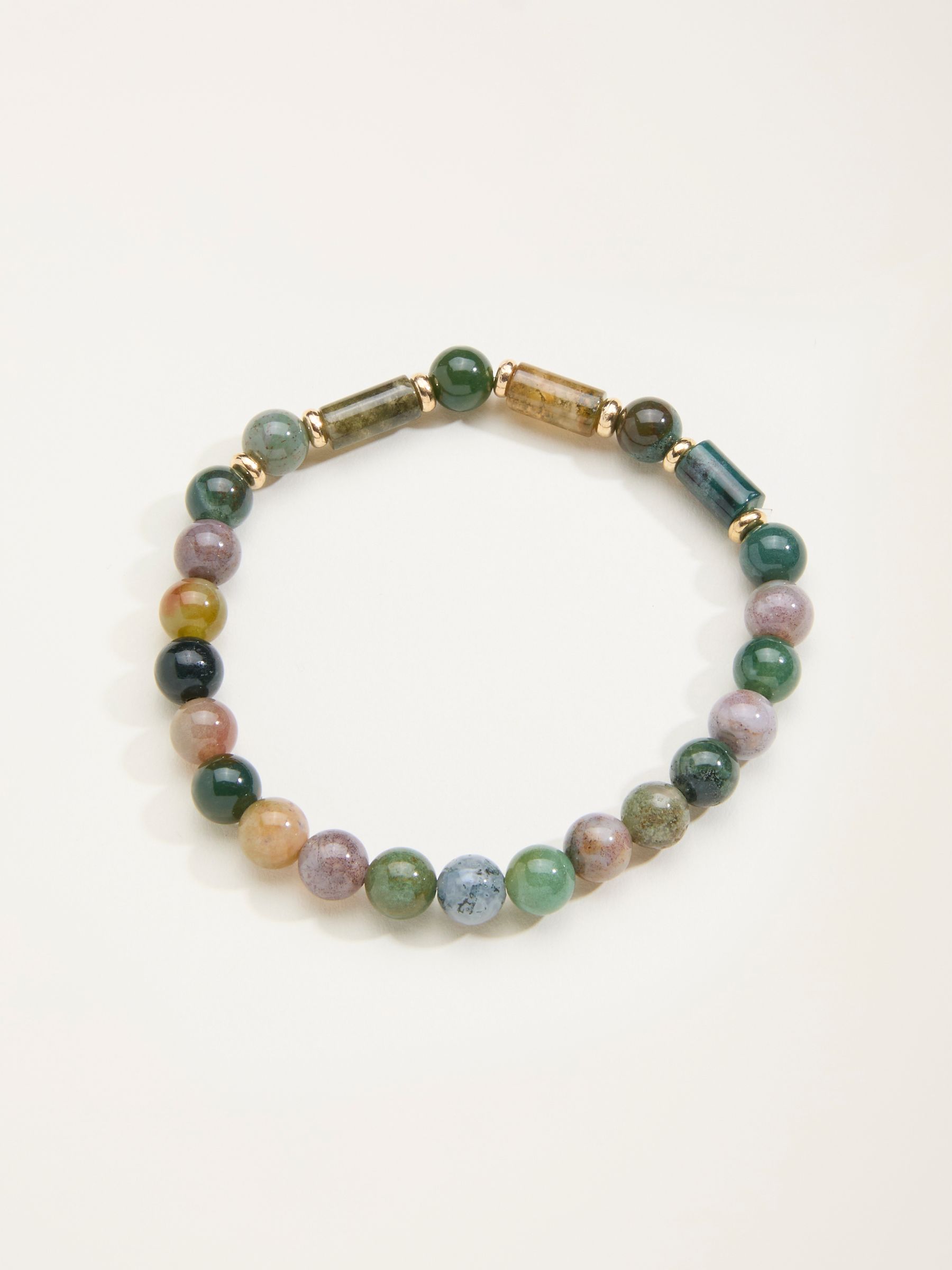 Green Stone Stretch Bracelet - Image 1 of 2