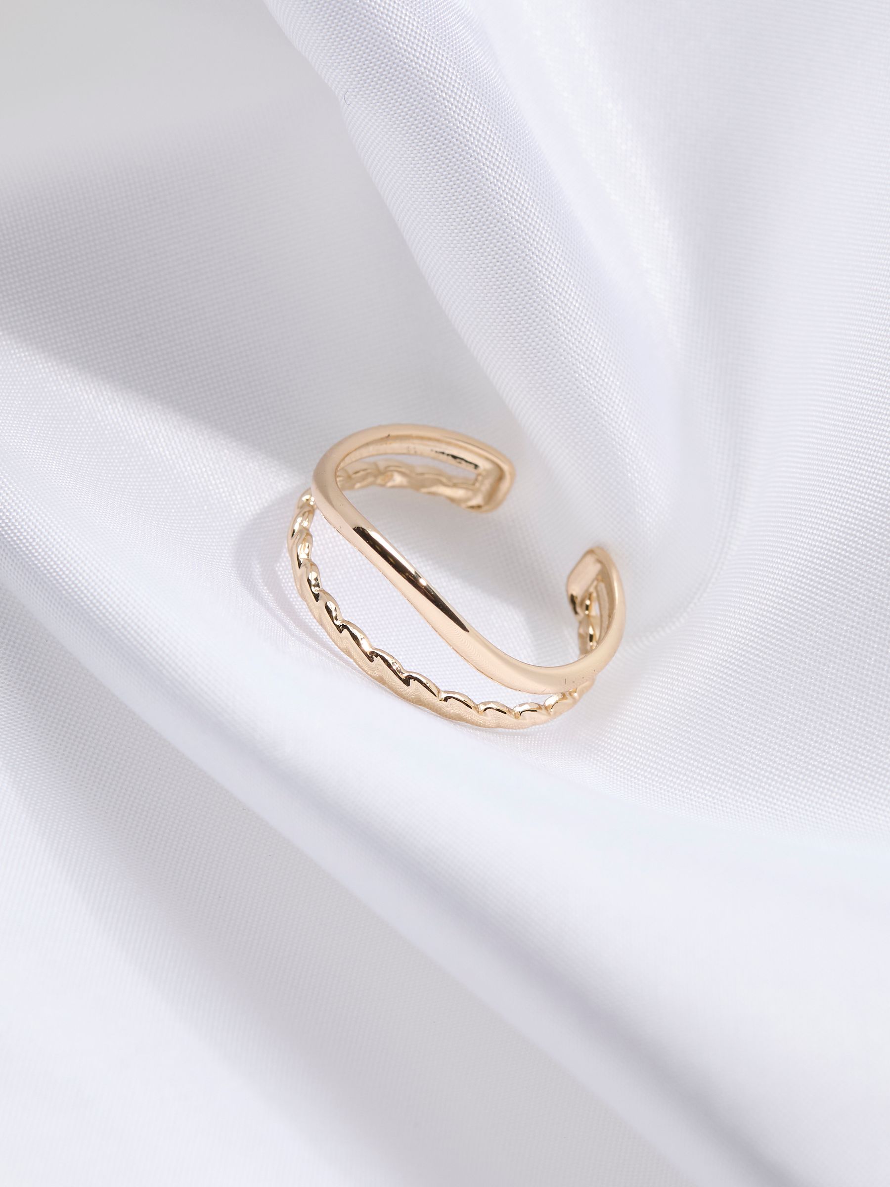 Gold Tone Stacked Ring - Image 2 of 2