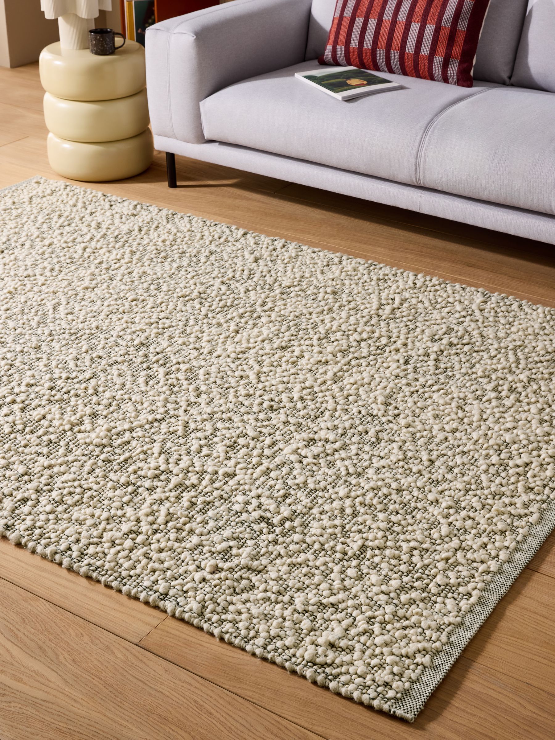 Claude Boucle Wool Rug in Grey - Image 2 of 5