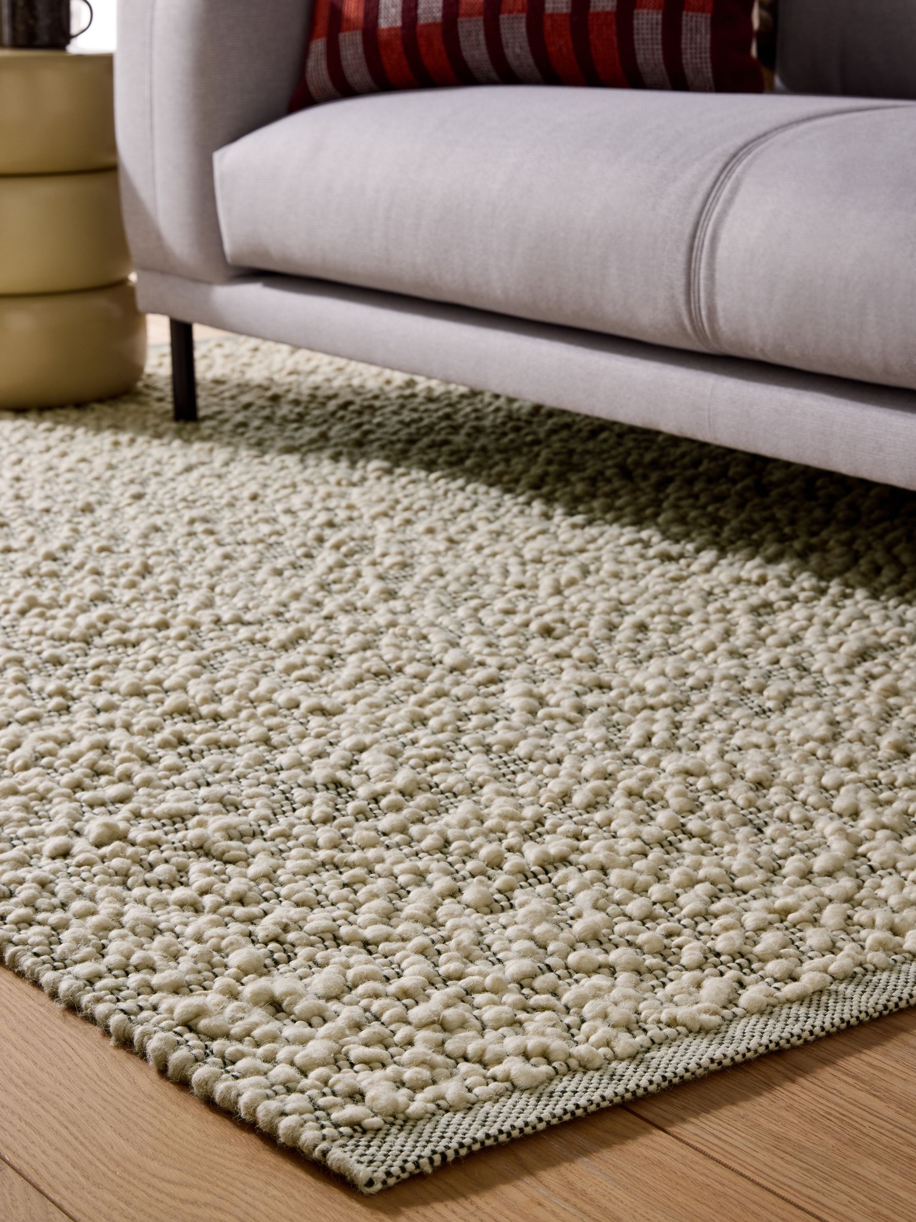 Claude Boucle Wool Rug in Grey - Image 3 of 5