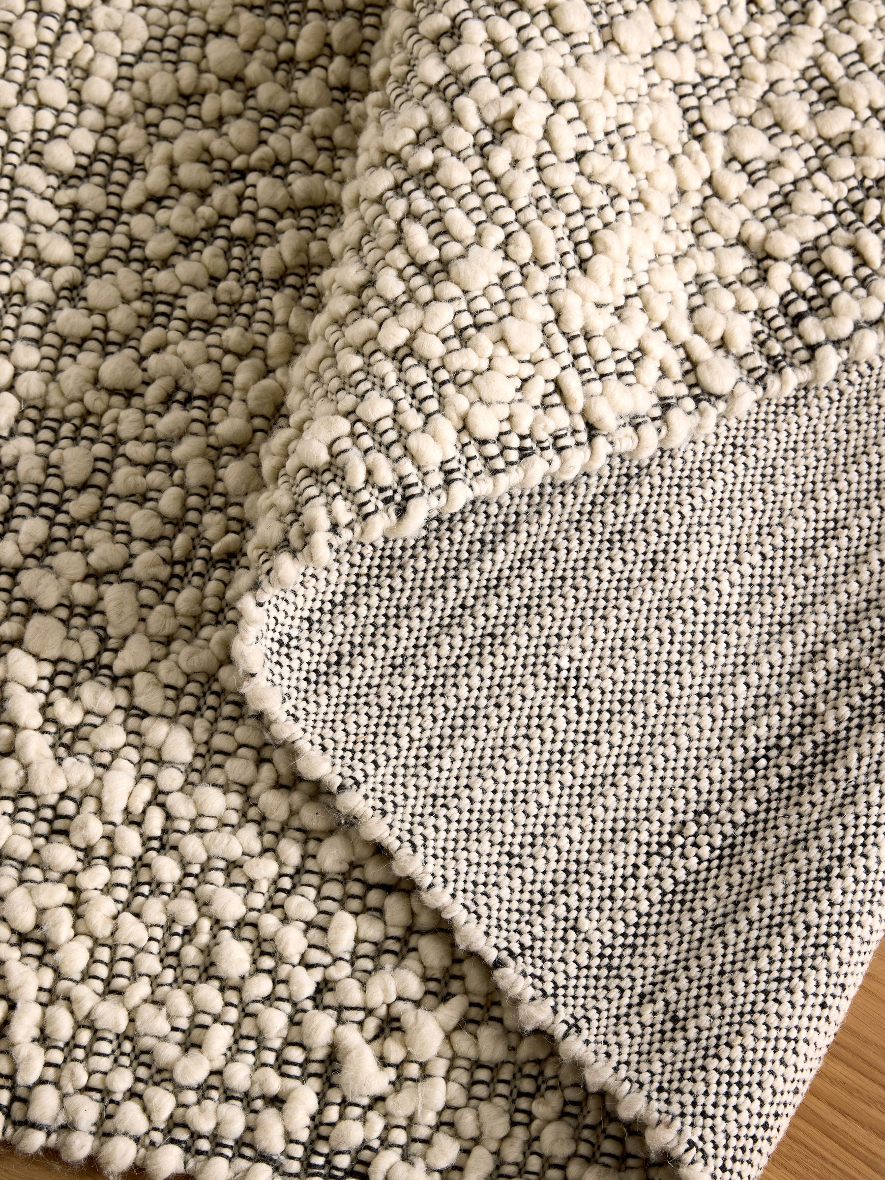 Claude Boucle Wool Rug in Grey - Image 4 of 5