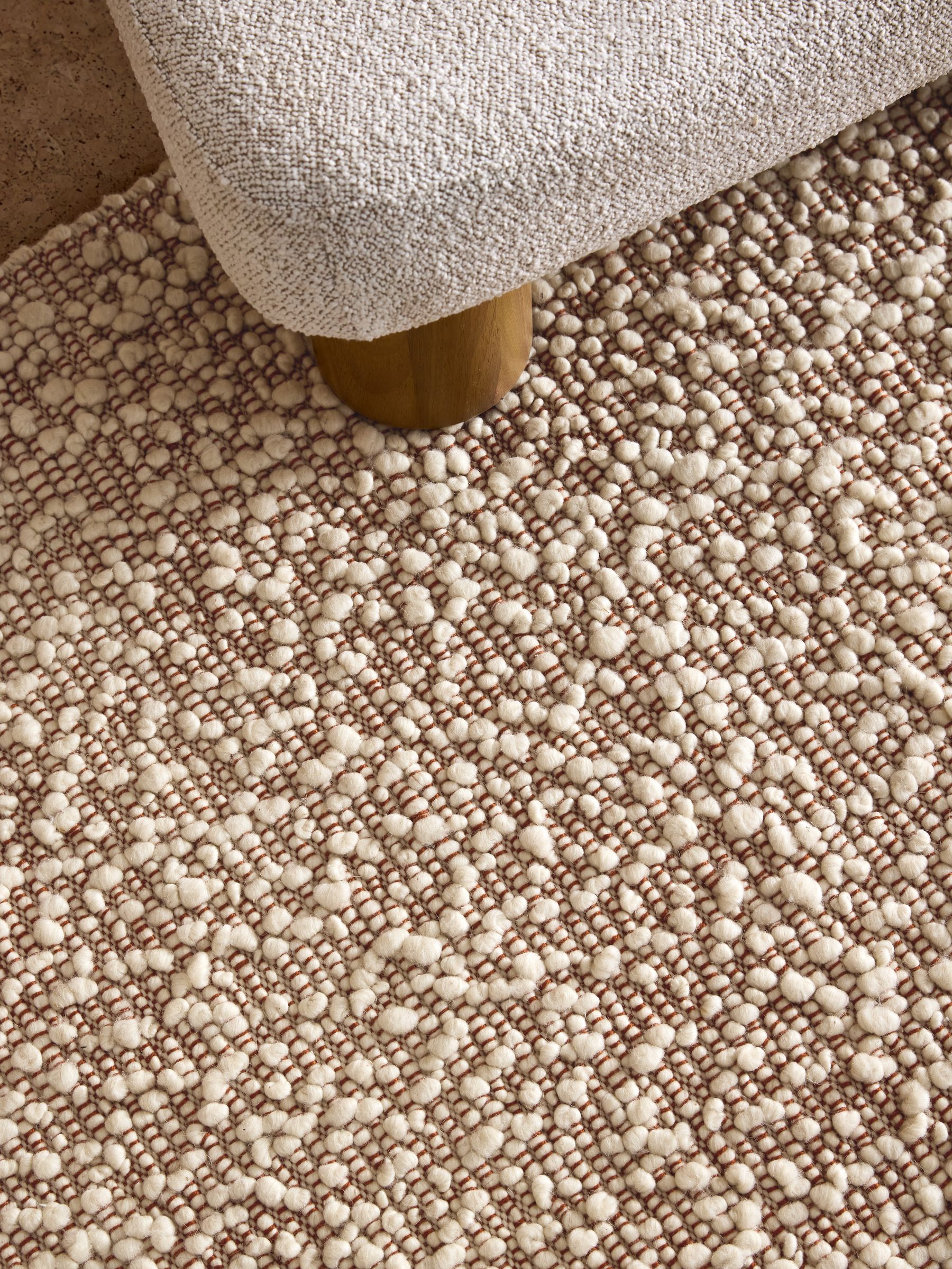 Claude Boucle Wool Rug in Rust - Image 1 of 5 Claude Boucle Wool Rug in Rust - Image 1 of 5