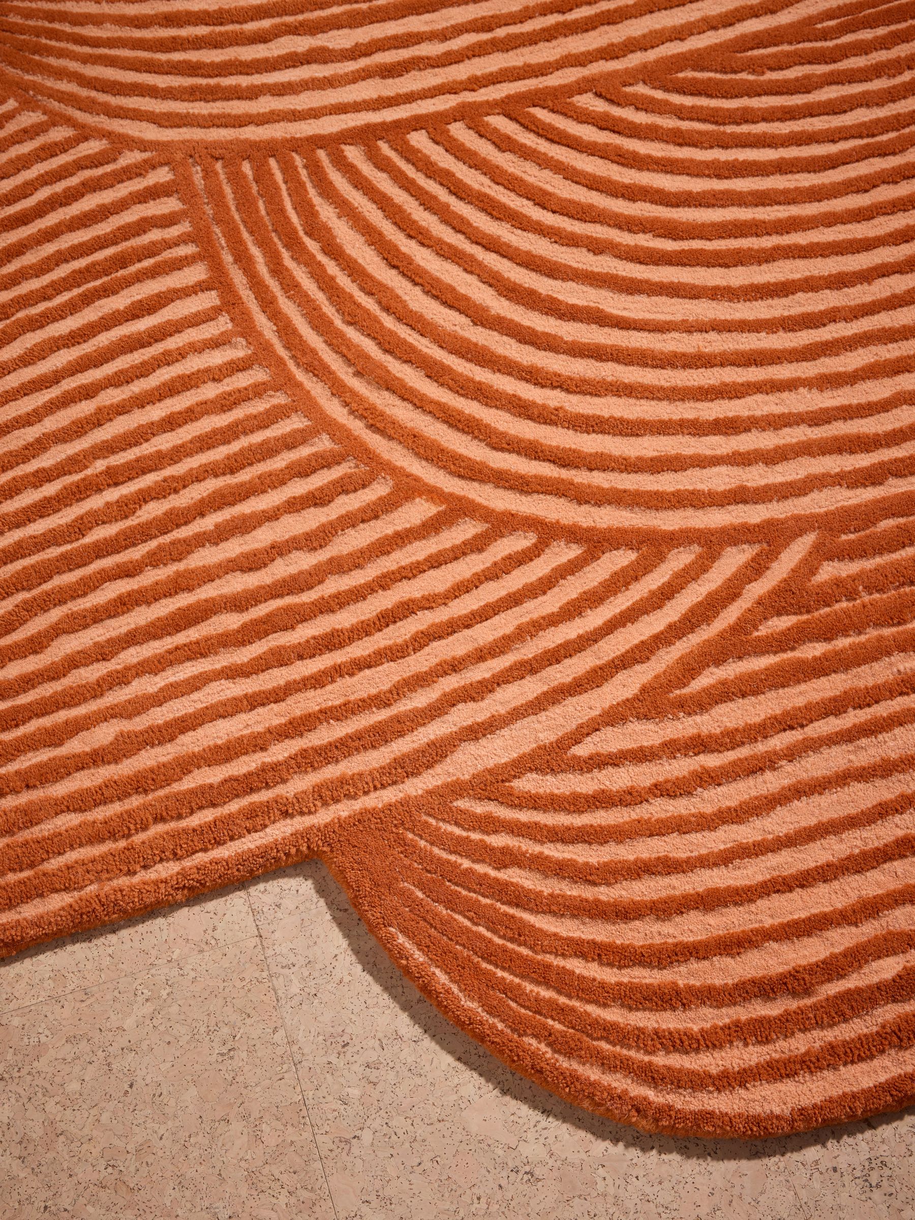 Casey Wool Tufted Rug in Rust - Image 2 of 5 Casey Wool Tufted Rug in Rust - Image 2 of 5