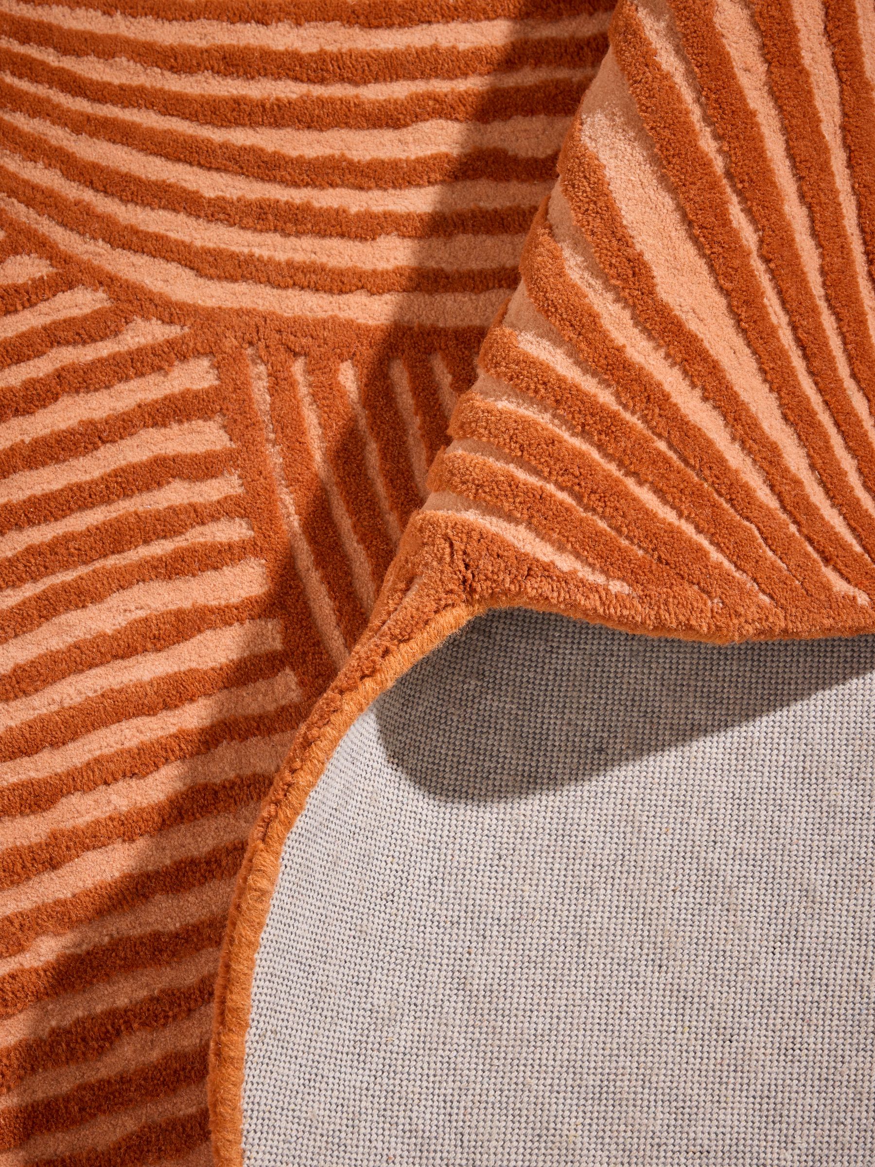 Casey Wool Tufted Rug in Rust | Made