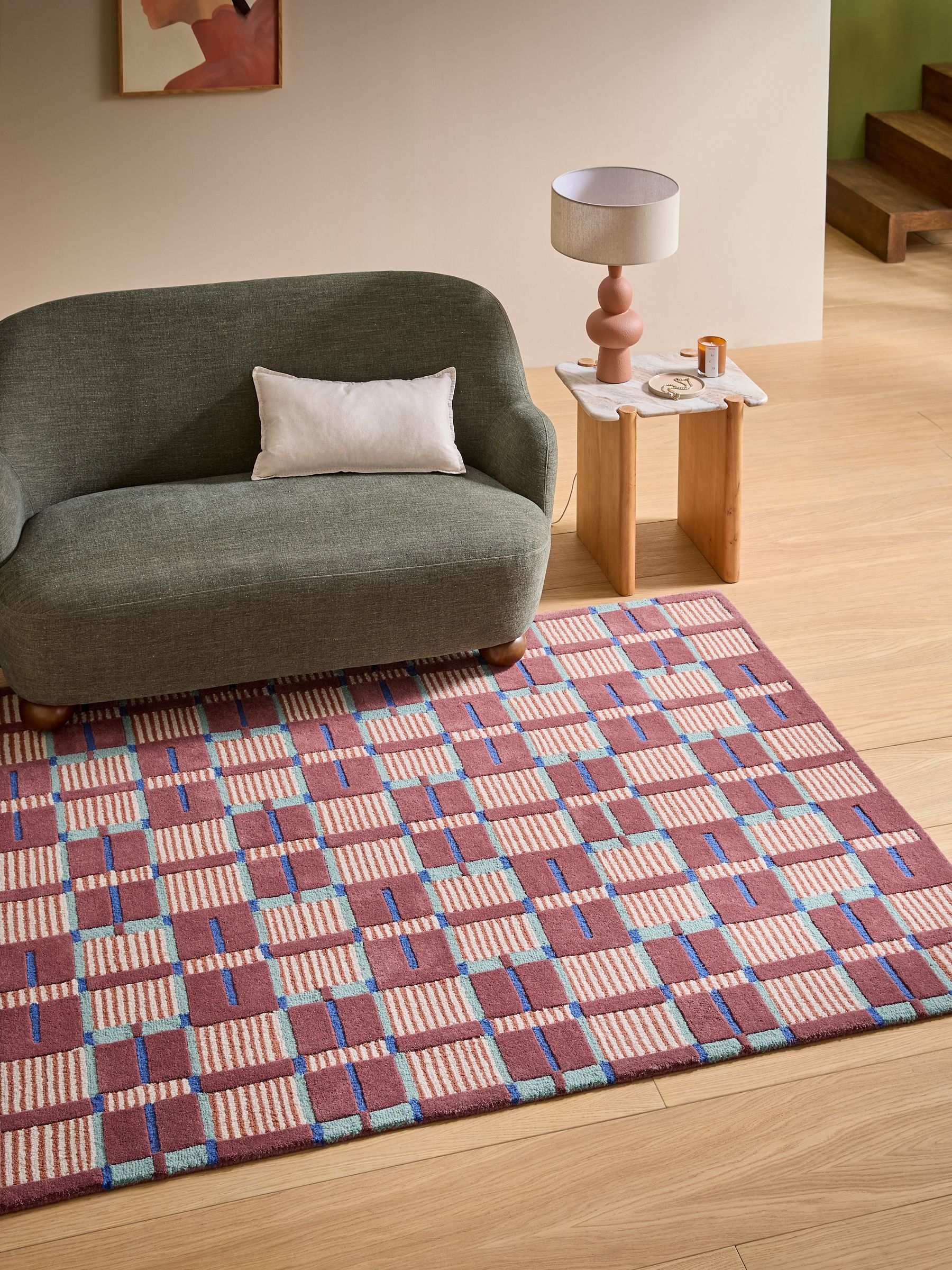 Liesel Wool Tufted Rug in Multi - Image 1 of 5