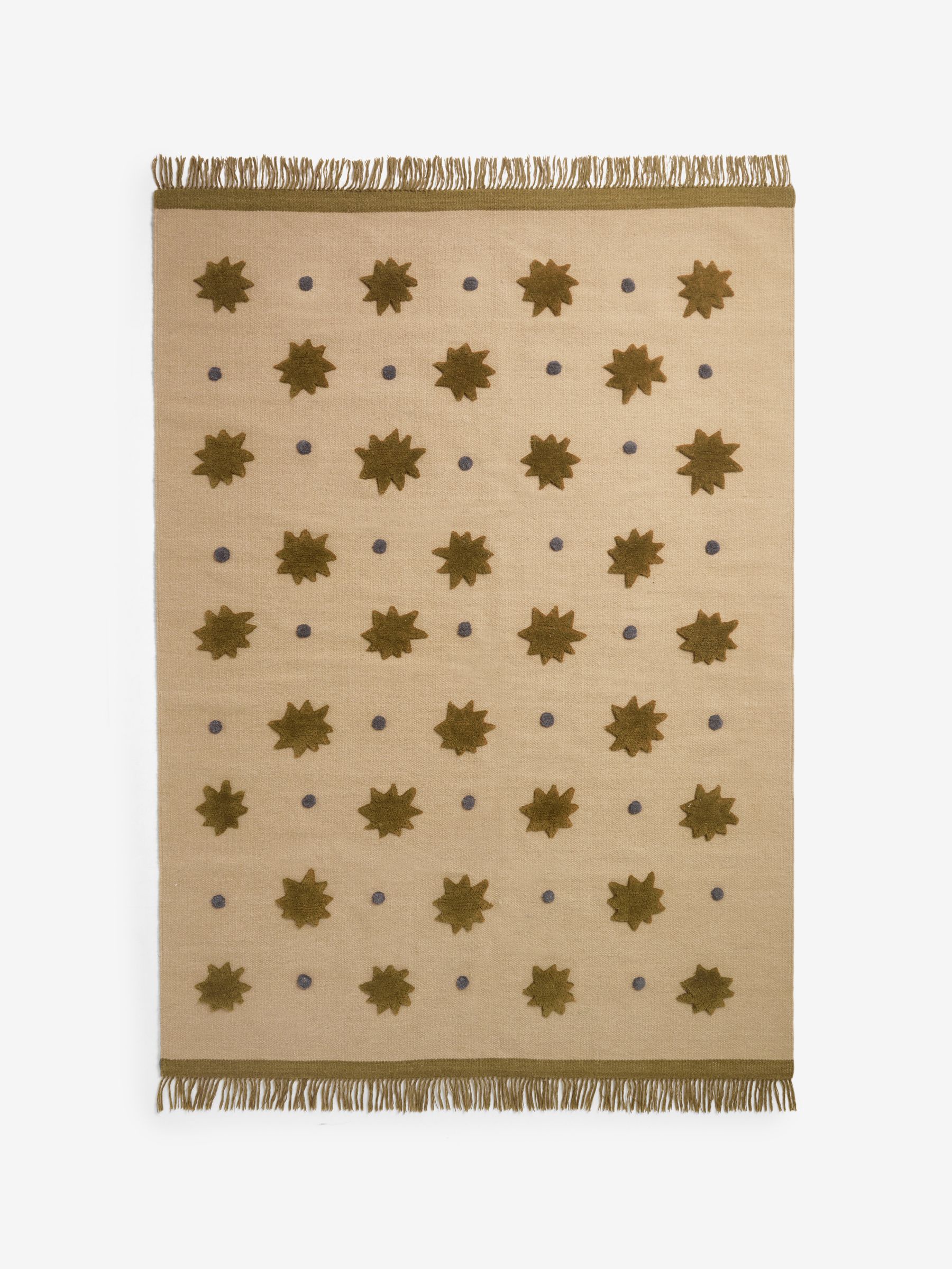 Kosmic Flat Weave Wool Tufted Rug in Natural - Image 4 of 5