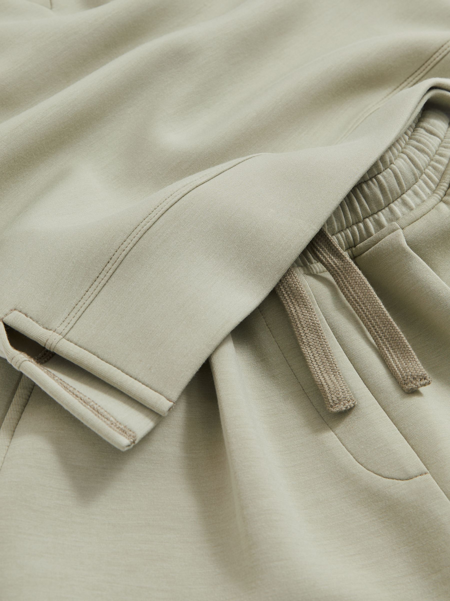 Modal-Blend Sweatshirt And Shorts Set in Sage - Image 4 of 4