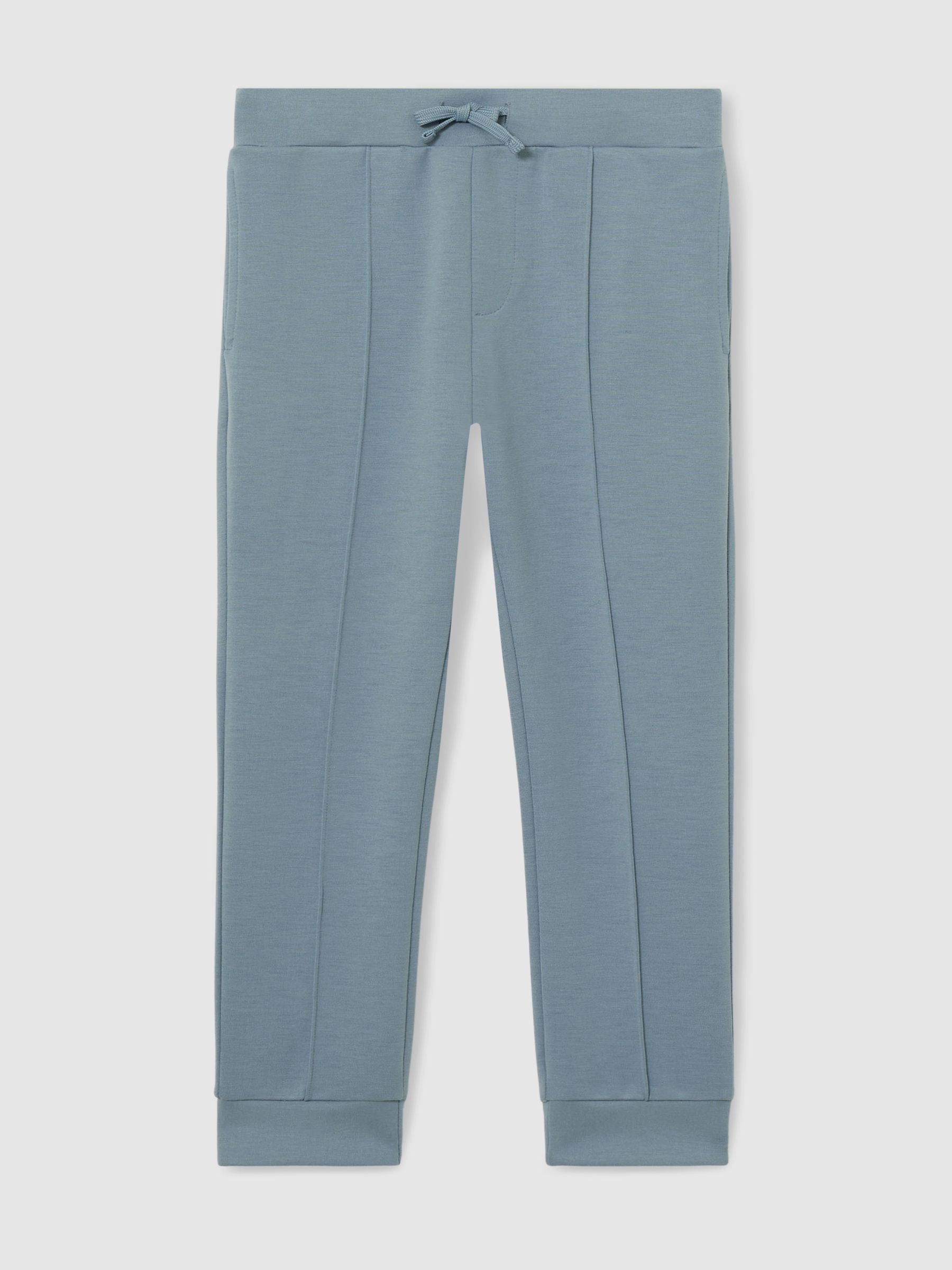 9-13 yrs Interlock Drawstring Joggers in Soft Denim Blue - Image 1 of 4