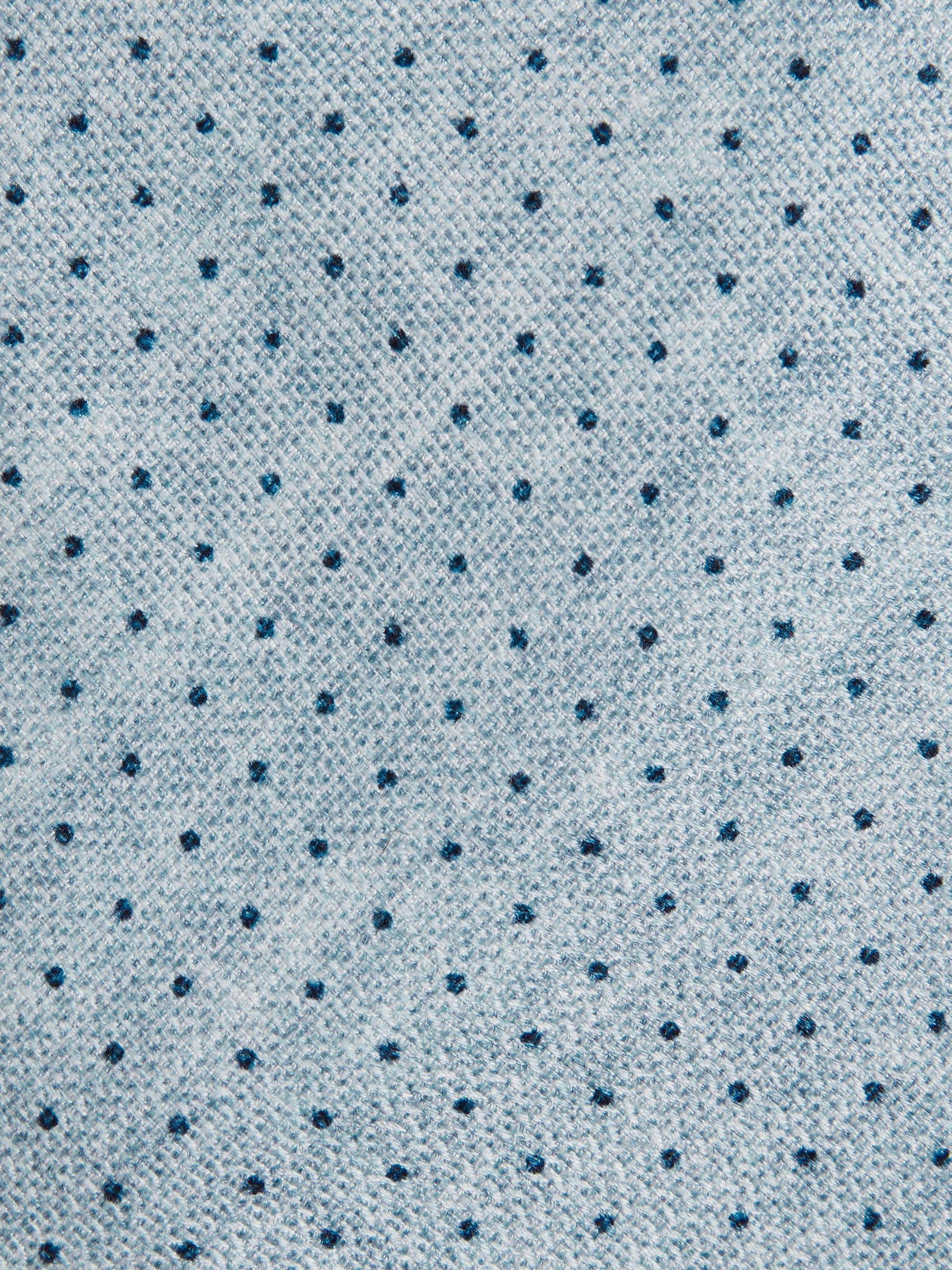 Silk Pin-Dot Tie in Soft Blue - Image 5 of 5