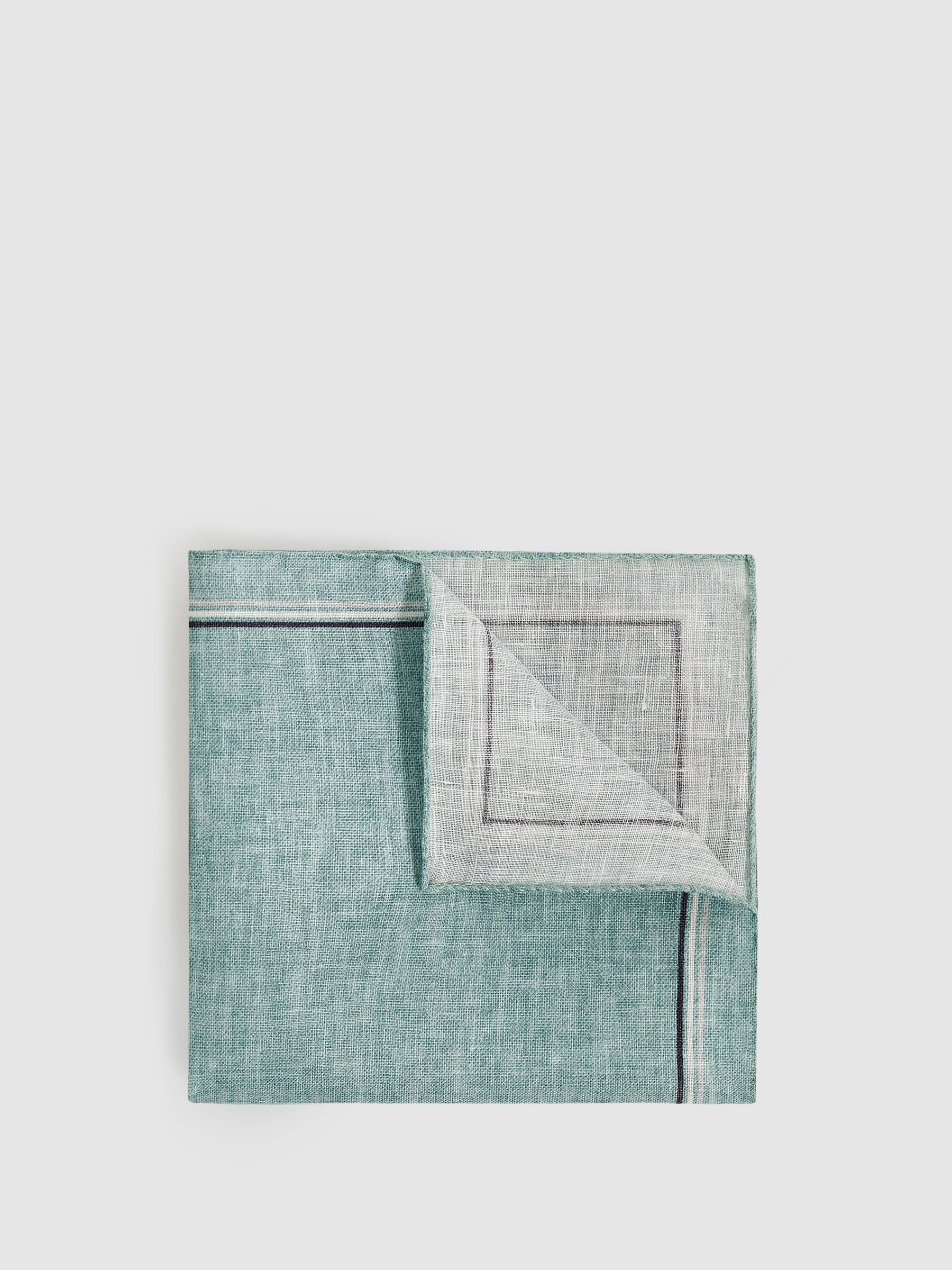 Linen Pocket Square in Soft Sage - Image 1 of 3