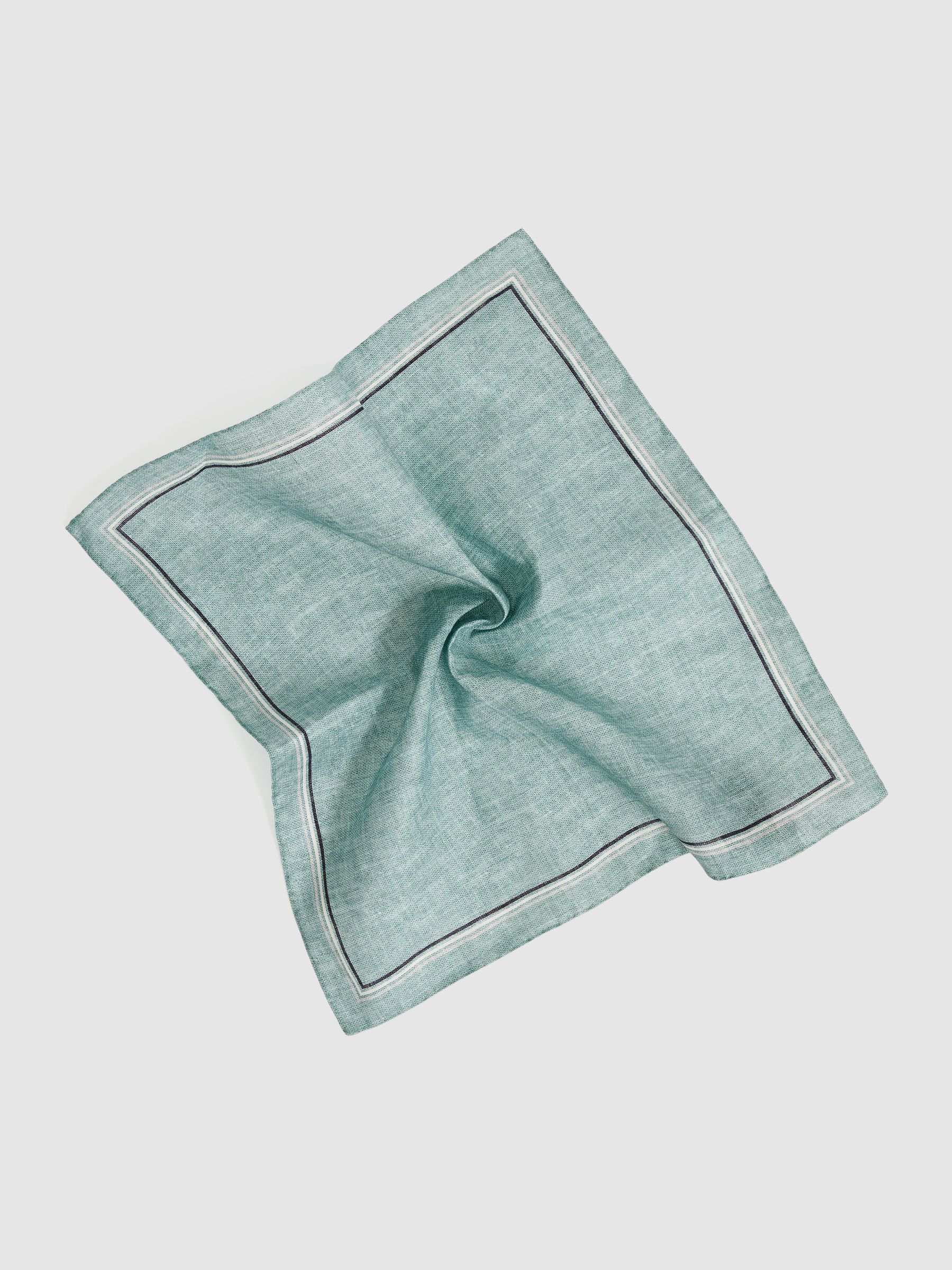 Linen Pocket Square in Soft Sage - image 3