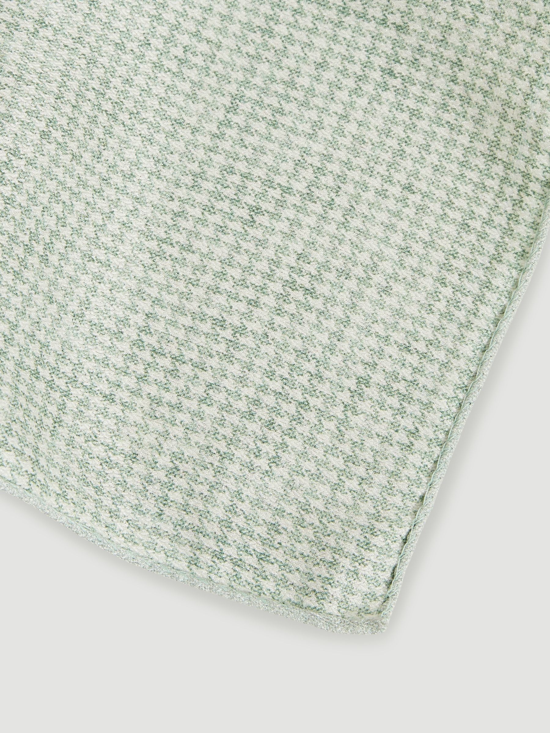 Silk Medallion-Print Pocket Square in Soft Sage - Image 5 of 5