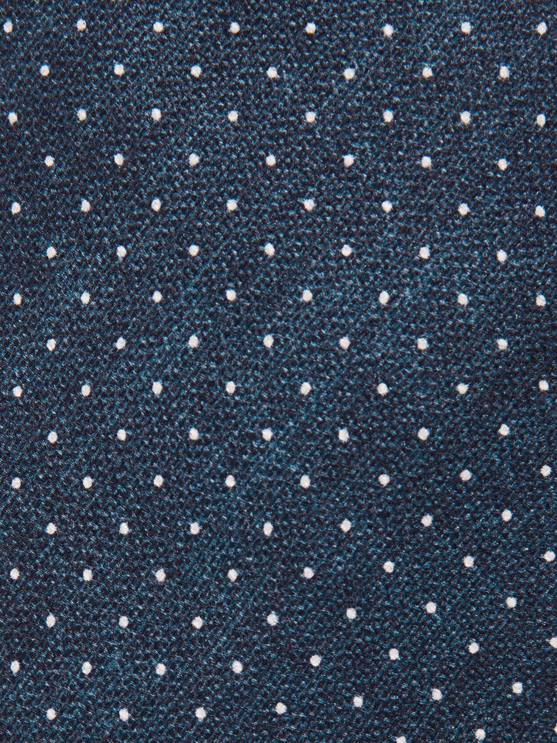 Silk Pin-Dot Tie in Navy - Image 5 of 5