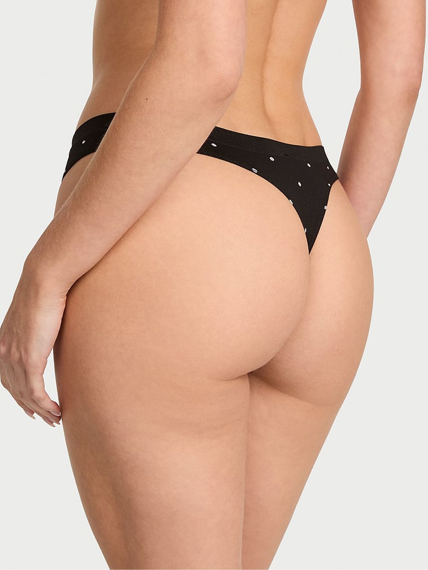Black Dot Thong Knickers - Image 2 of 3