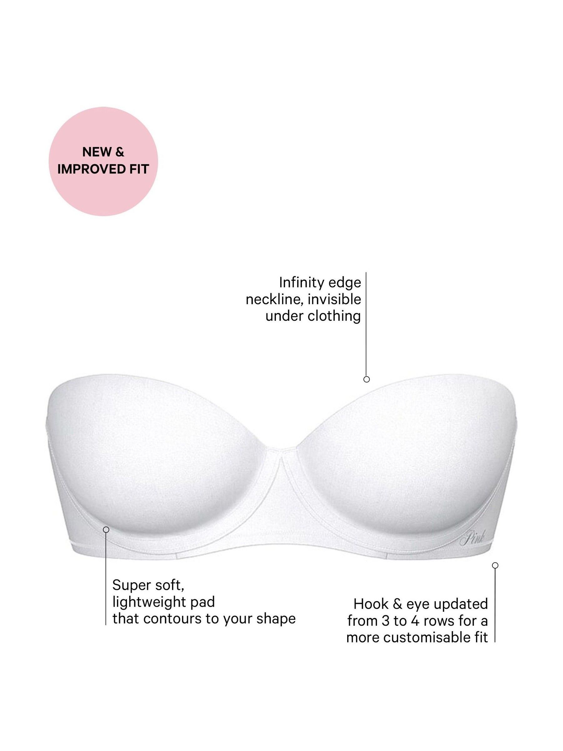 White Strapless Multiway Bra - Image 4 of 4