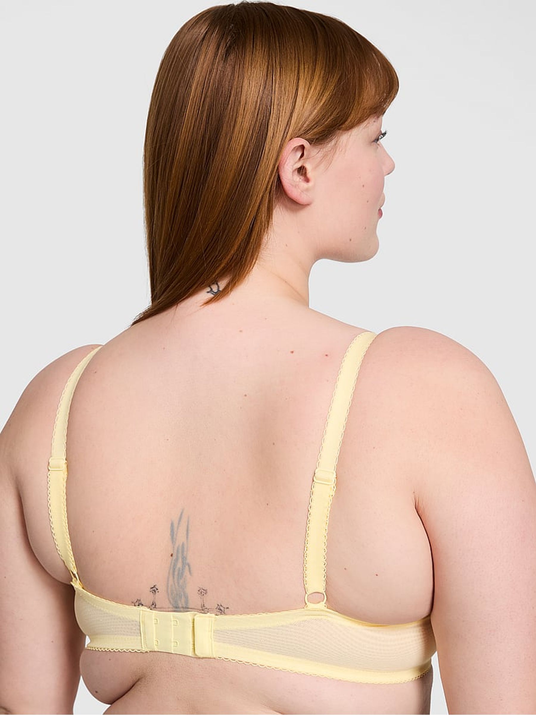 Lemon Yellow Push Up Embroidery Bra - Image 2 of 2
