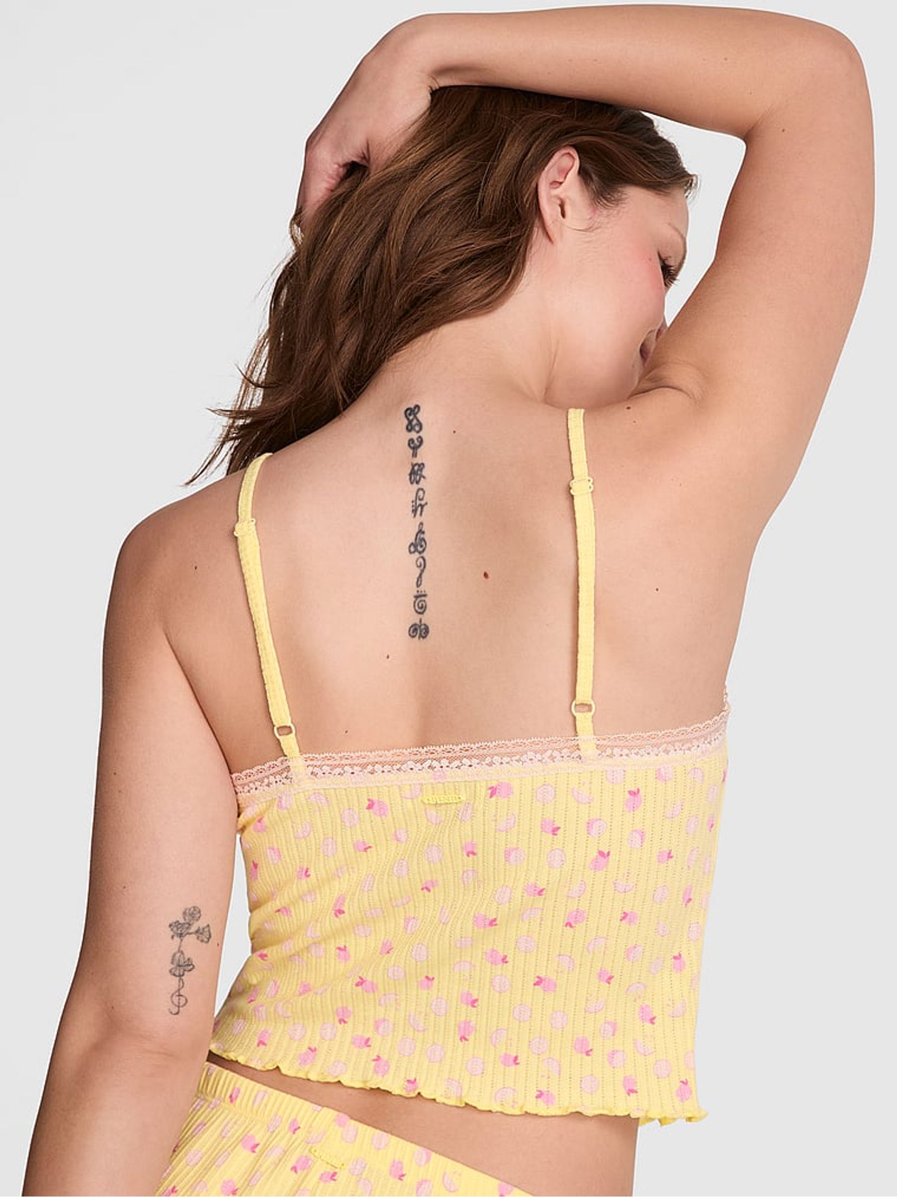 Mellow Yellow Pointelle PJ Cami Top - Image 2 of 5