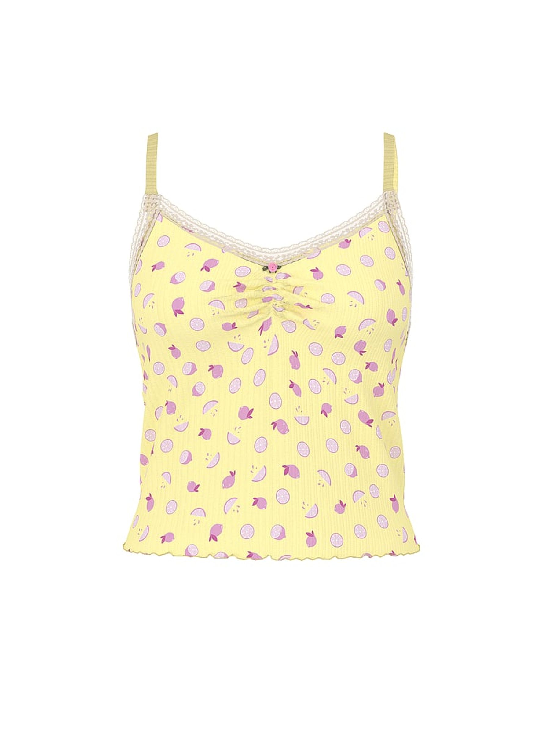 Mellow Yellow Pointelle PJ Cami Top - Image 3 of 5