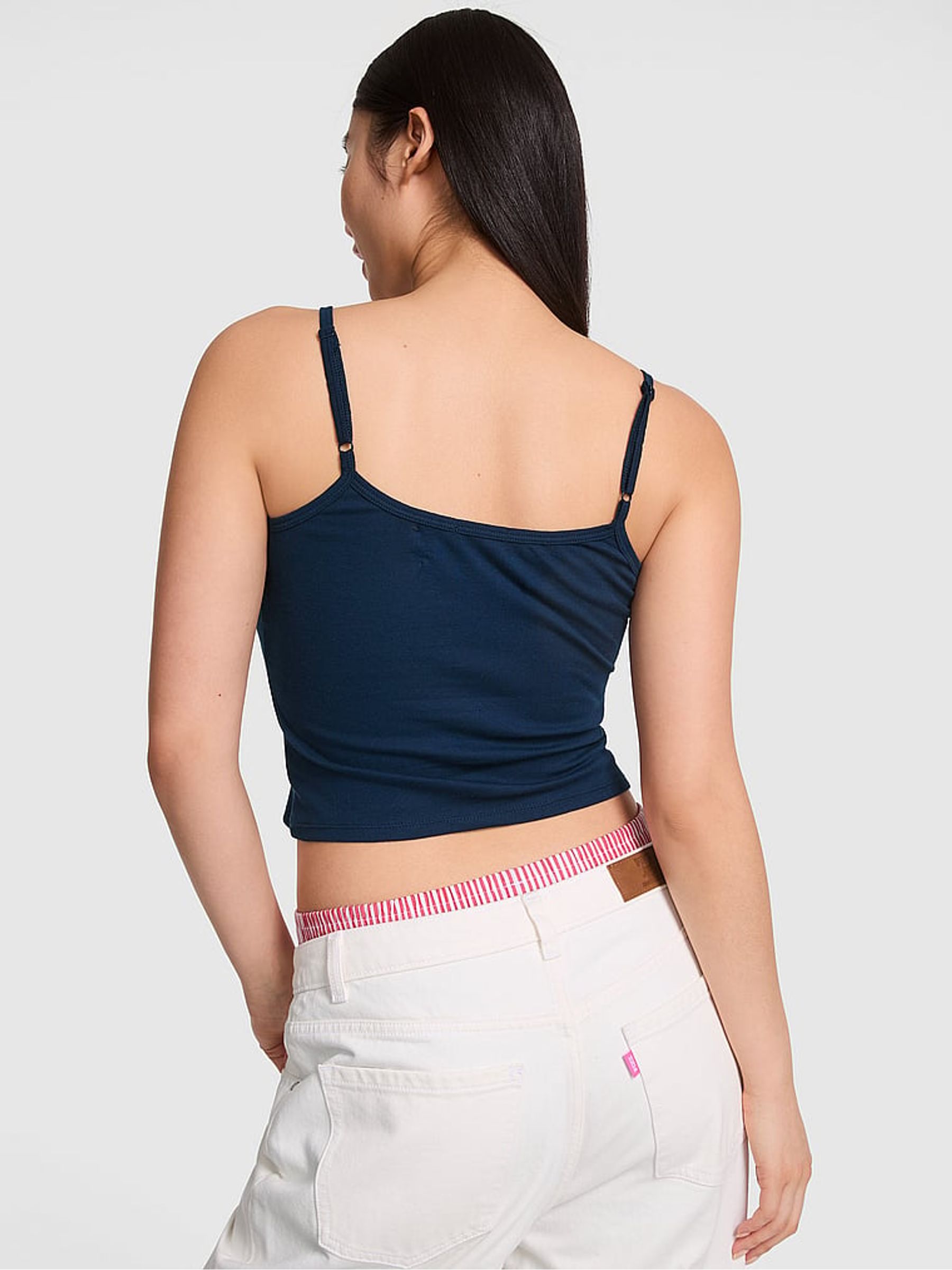 Noir Navy Blue Keyhole PJ Cami Top - Image 2 of 4