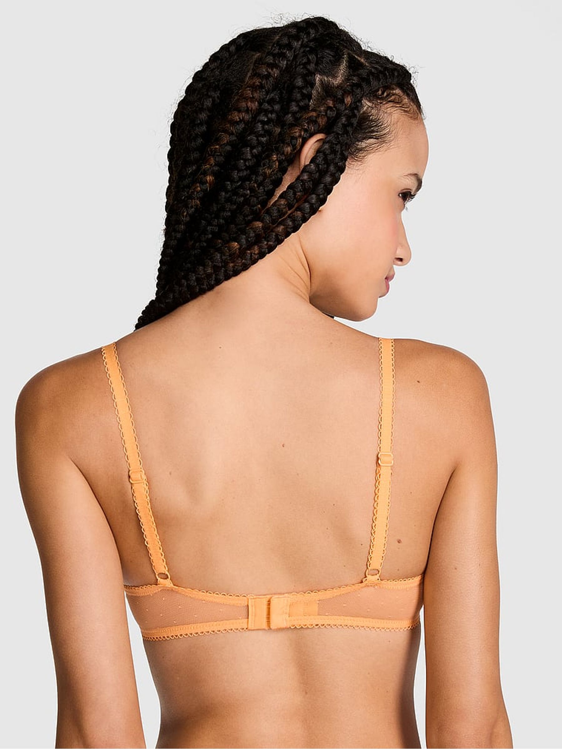 Vitamin C Orange Lightly Lined Balcony Embroidery Bra - Image 2 of 2