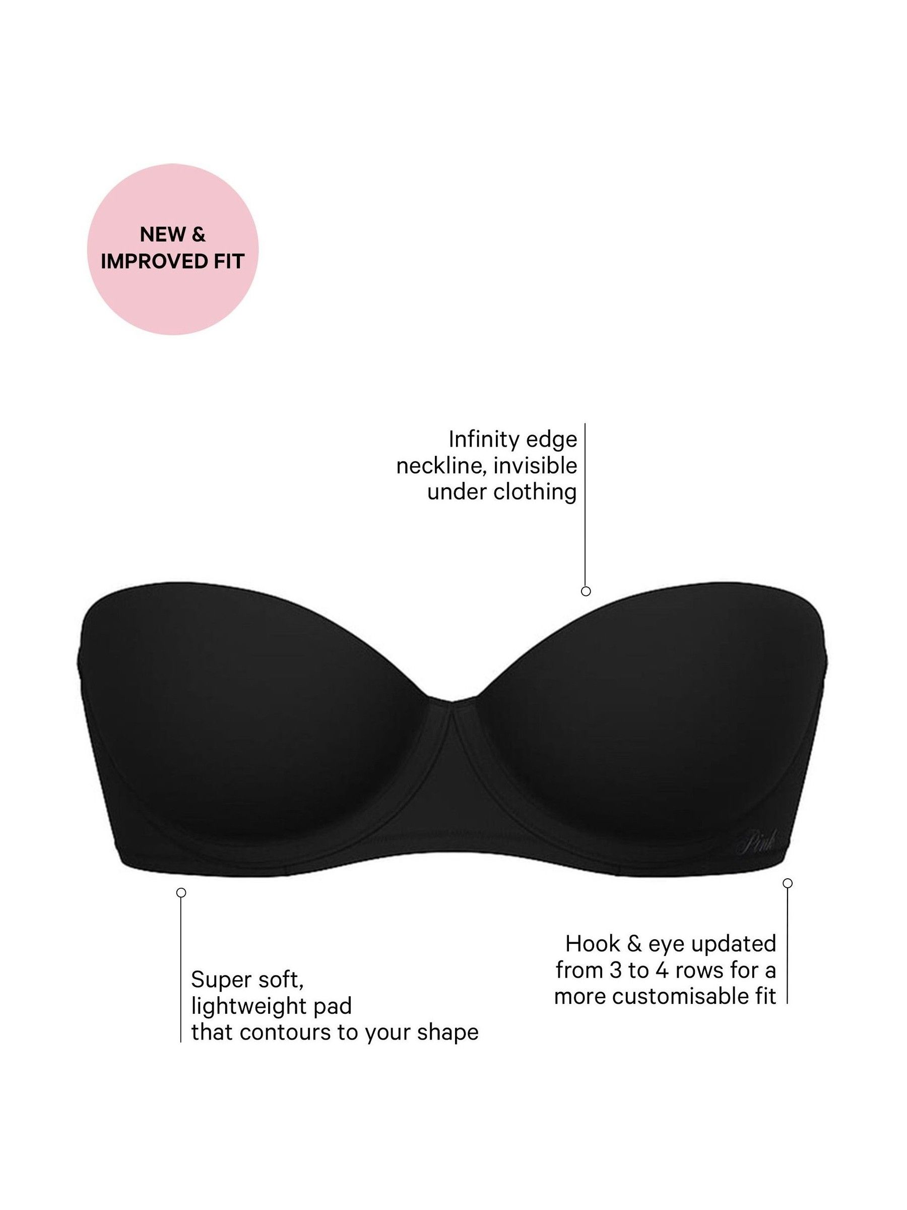 Black Strapless Multiway Bra - Image 4 of 4