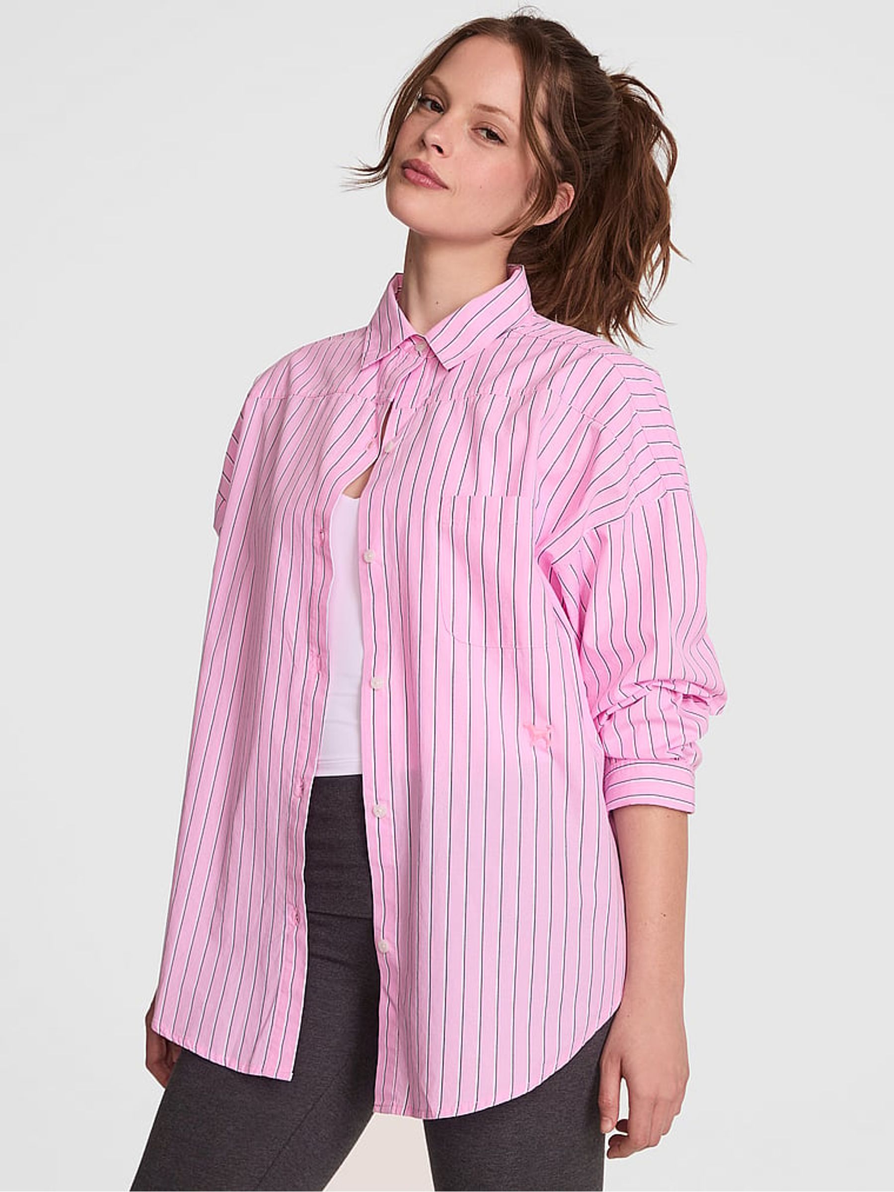 Pink Lollipop Oversized Pyjama Shirt - Image 1 of 2