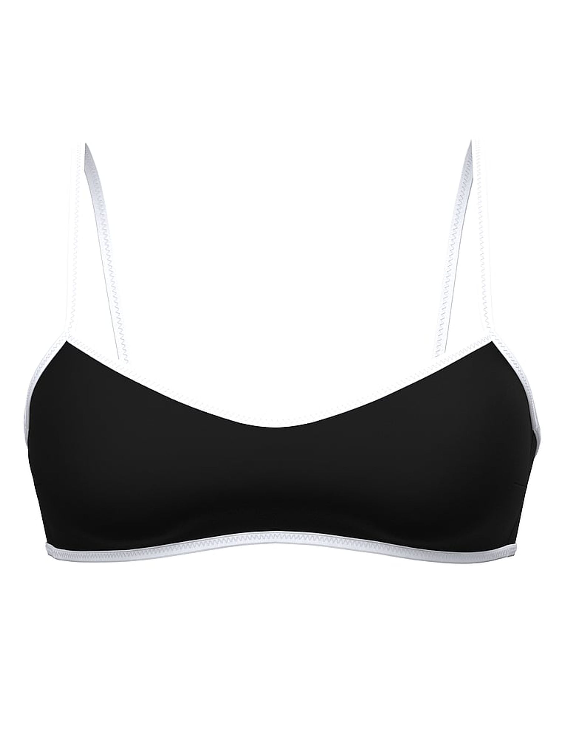 Pure Black Scoop Scuba Bikini Top - Image 3 of 3