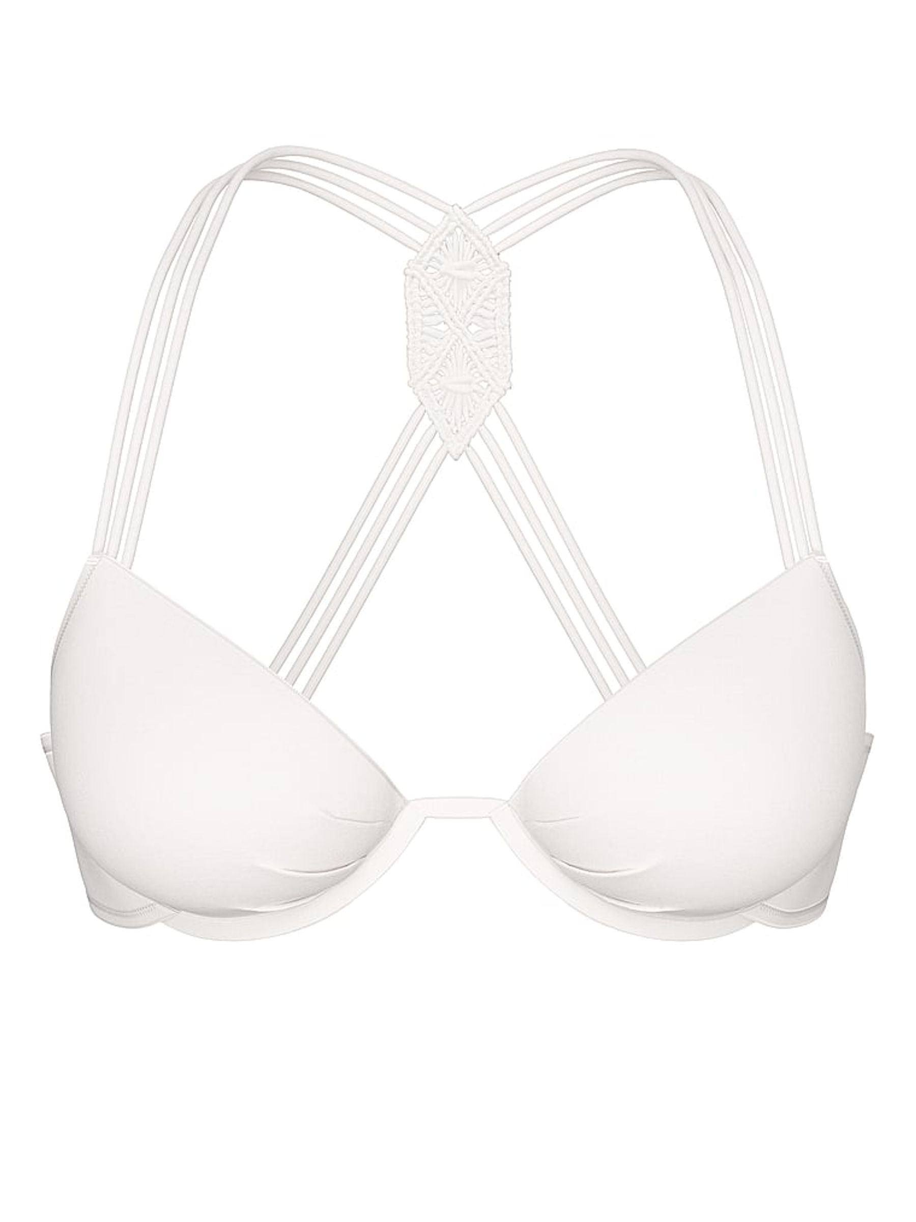 Coconut White Push Up Macrame Bikini Top - Image 4 of 4