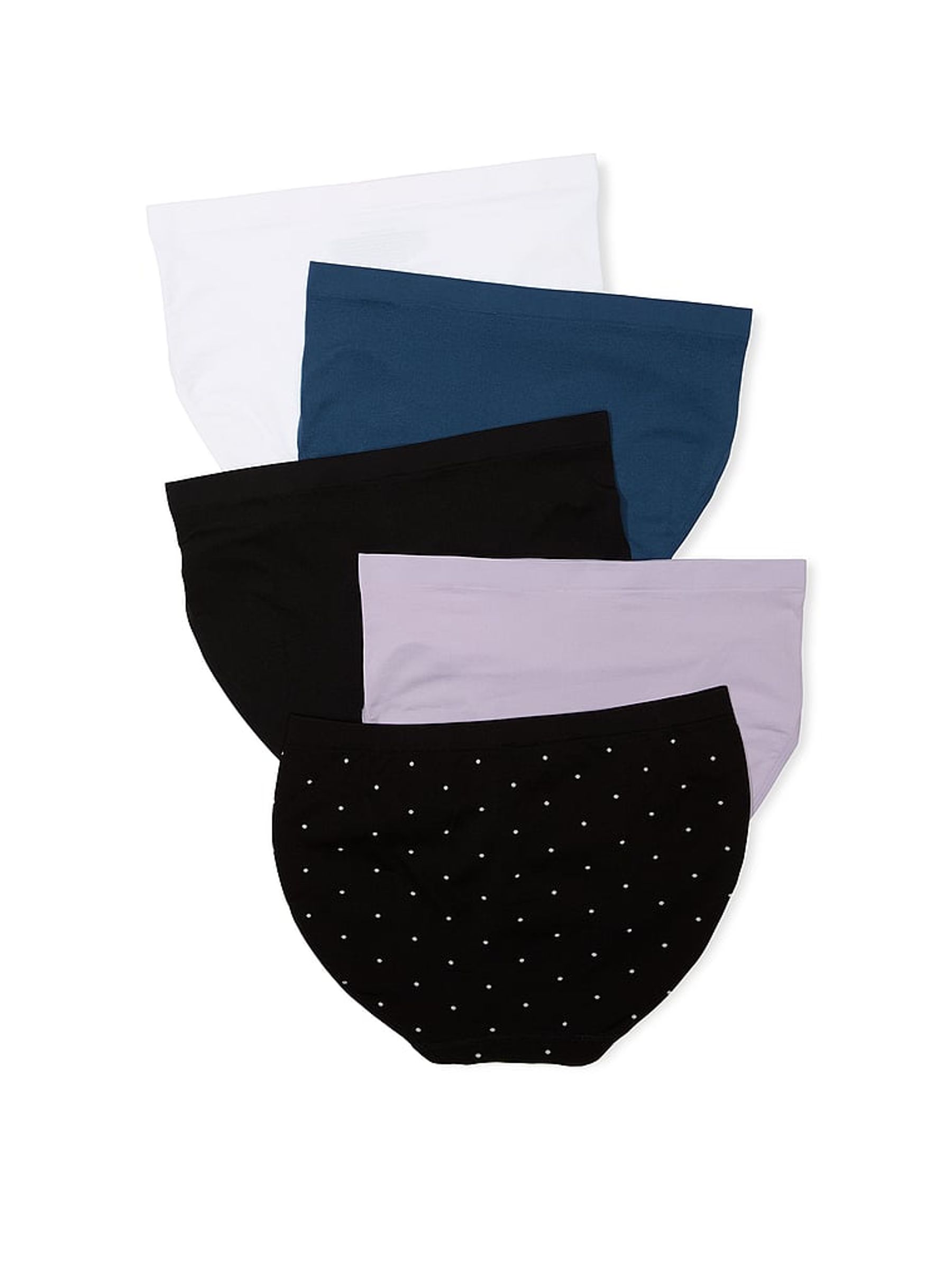 White/Purple/Blue/Black Brief 5 Pack Knickers - Image 2 of 2