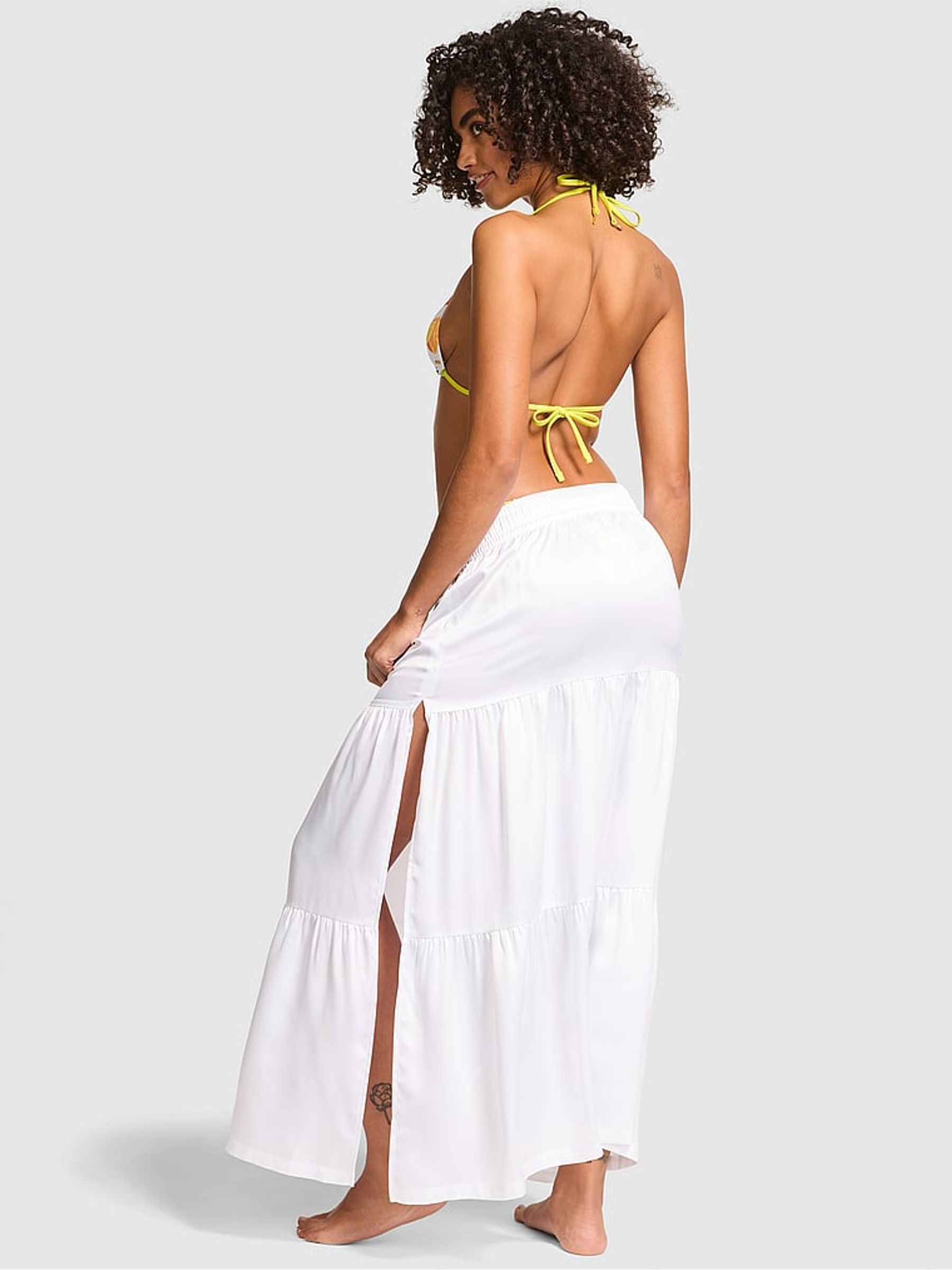 White Satin Skirt - Image 2 of 3