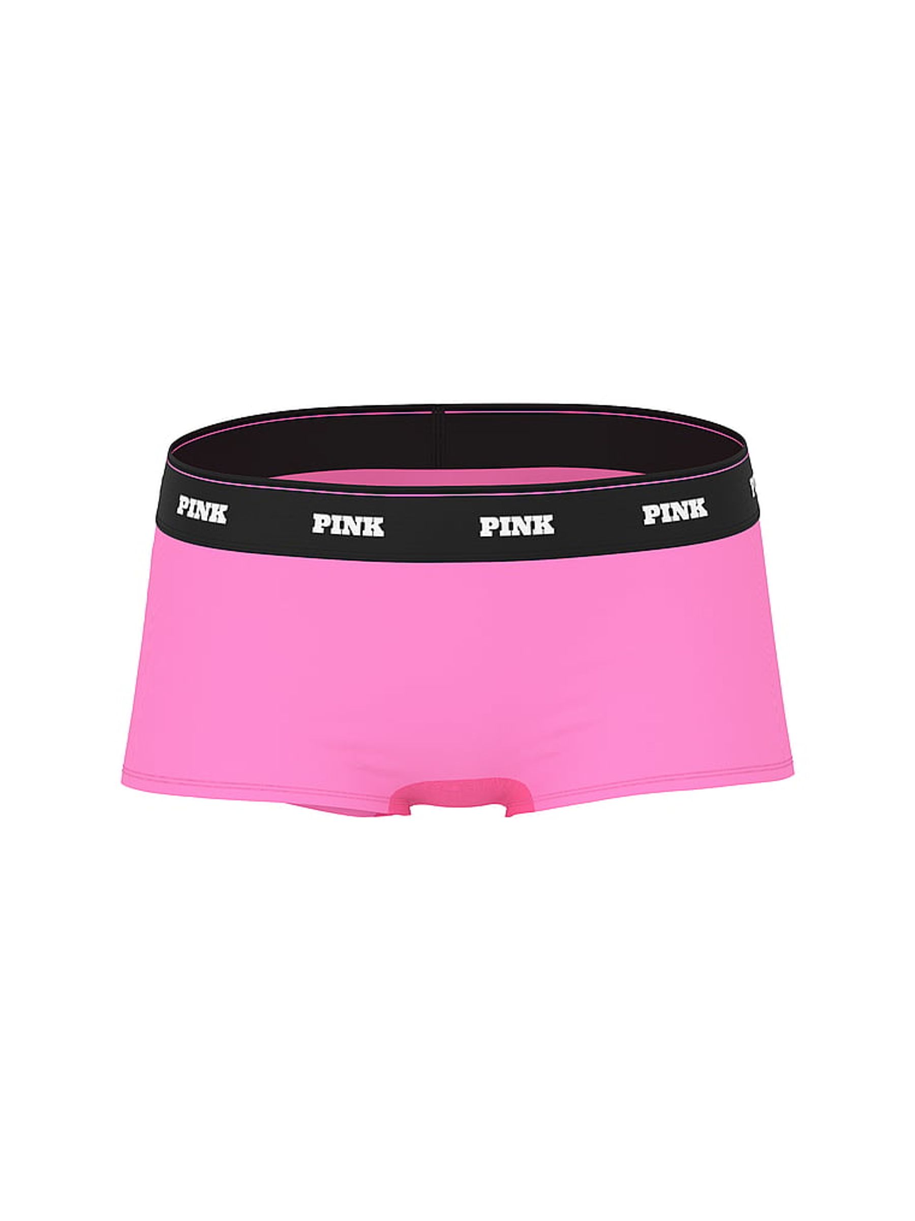 Radiant Rose Pink Short Logo Mesh Knickers - Image 3 of 3