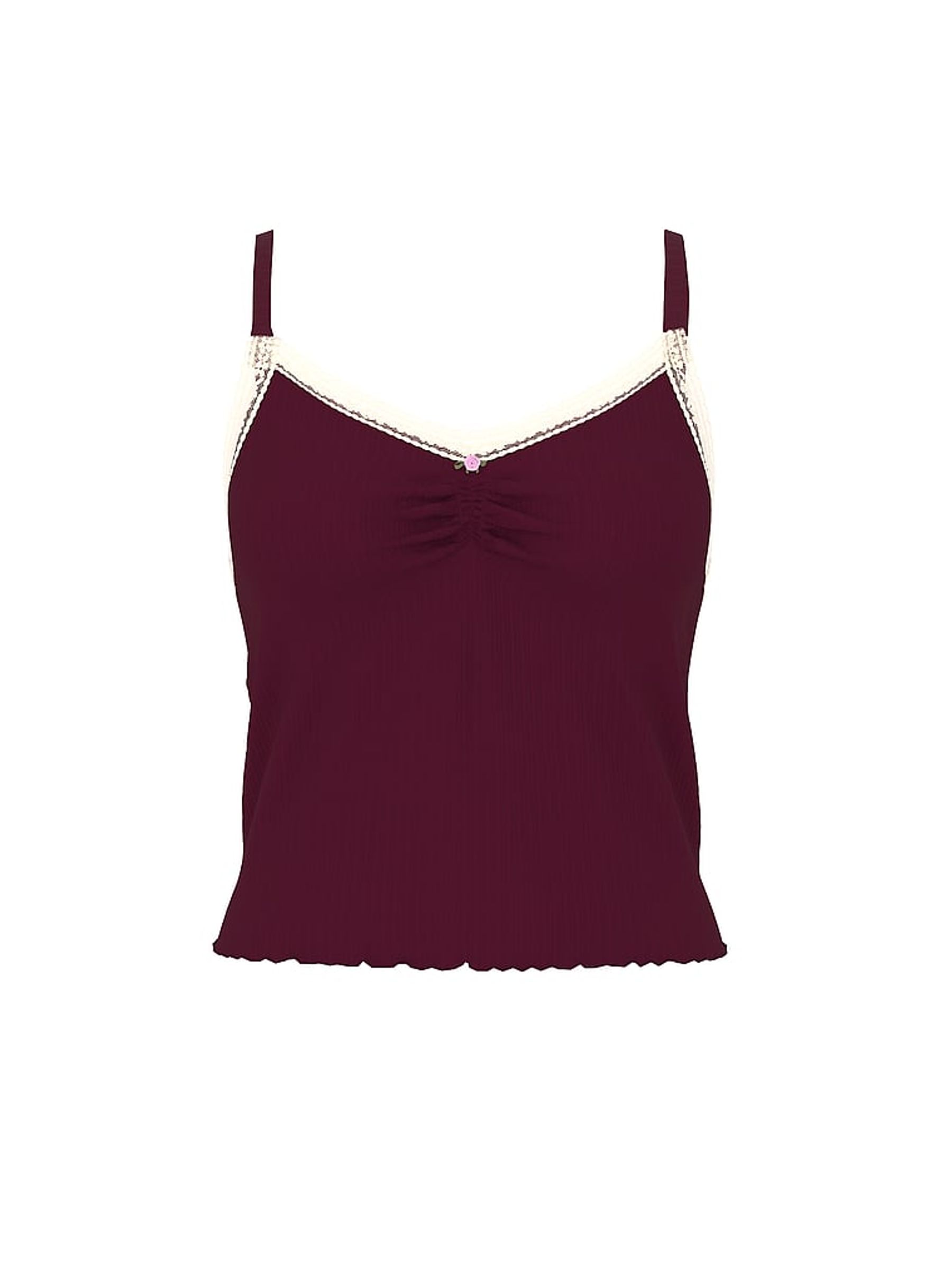 Purple Rose Pointelle PJ Cami Top - Image 3 of 3