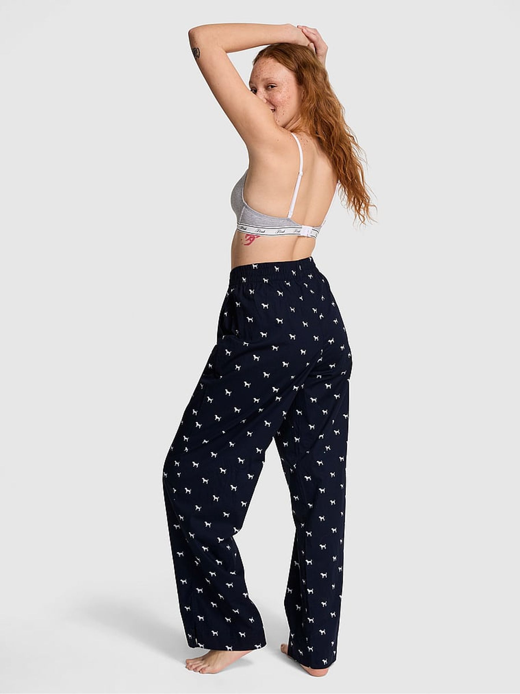 Navy Blue Dog Print Boyfriend Pyjama Bottoms - Image 2 of 2