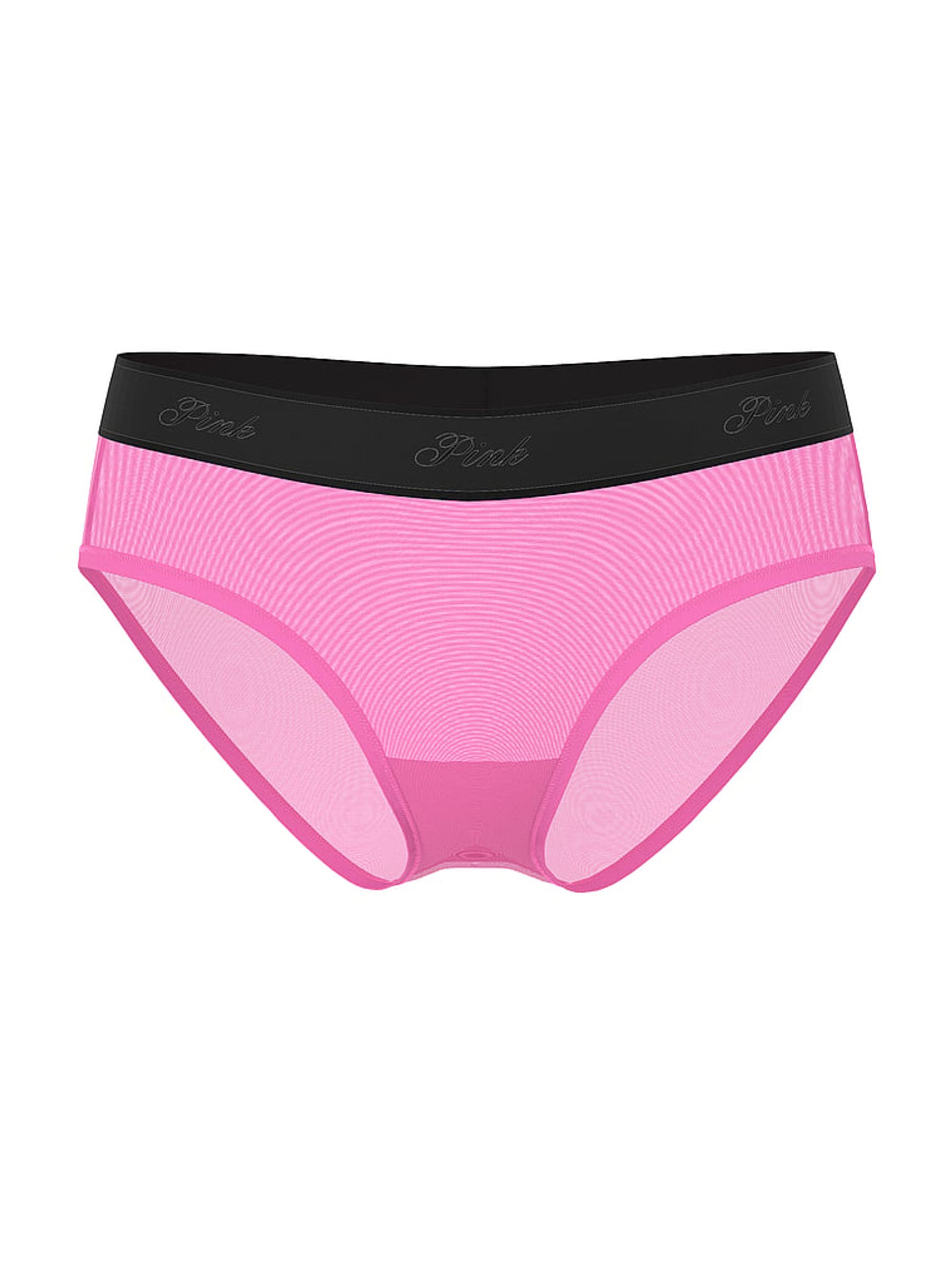 Radiant Rose Pink Hipster Logo Mesh Knickers - Image 3 of 3