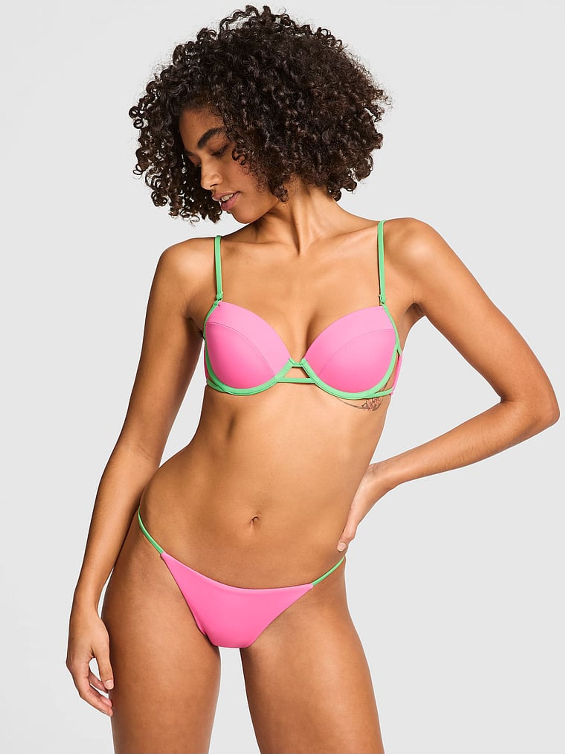 Carmine Rose Pink Bikini Bottoms - Image 3 of 3