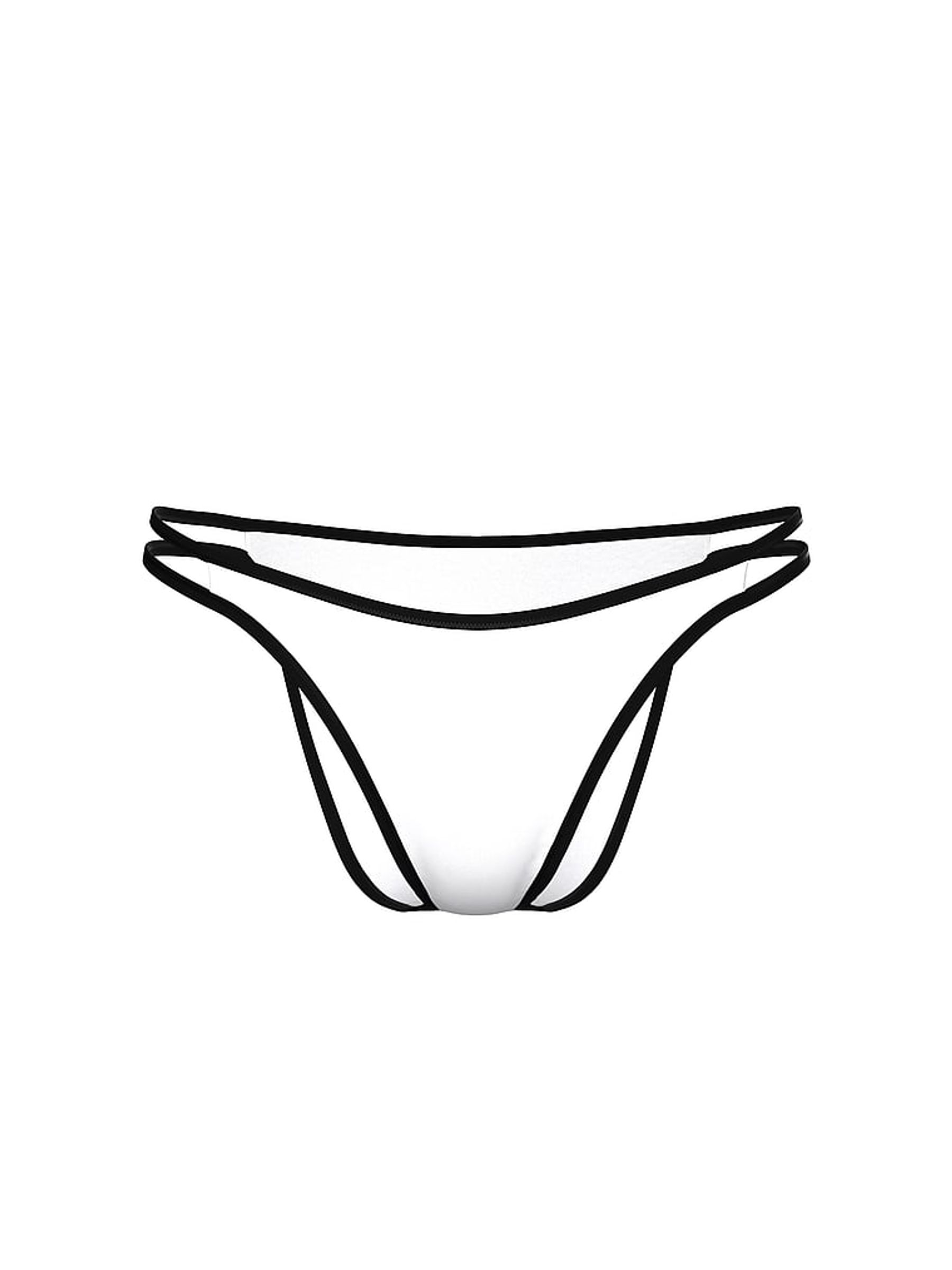 White Cheeky Scuba Bikini Bottoms - Image 3 of 3