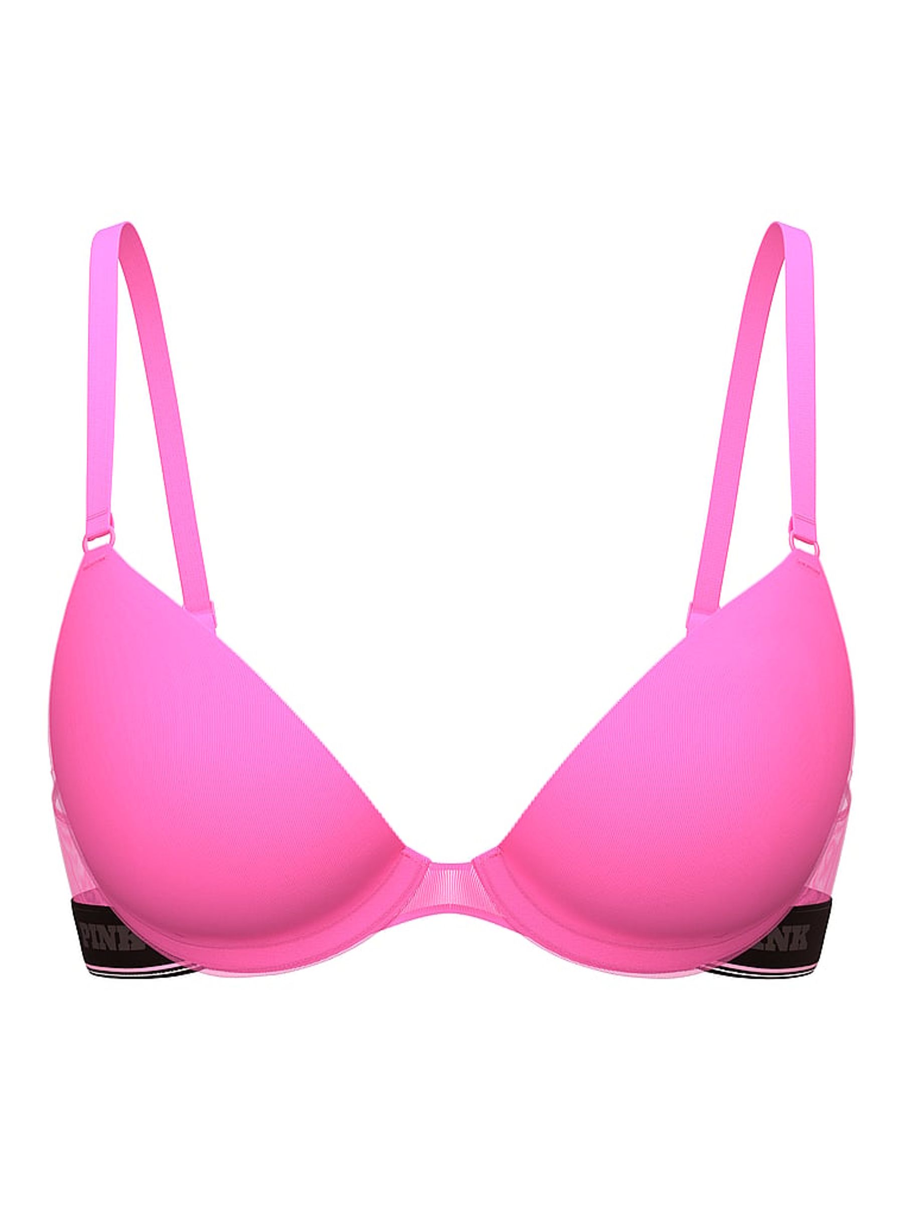 Radiant Rose Pink Super Push Up Mesh Bra - Image 3 of 4