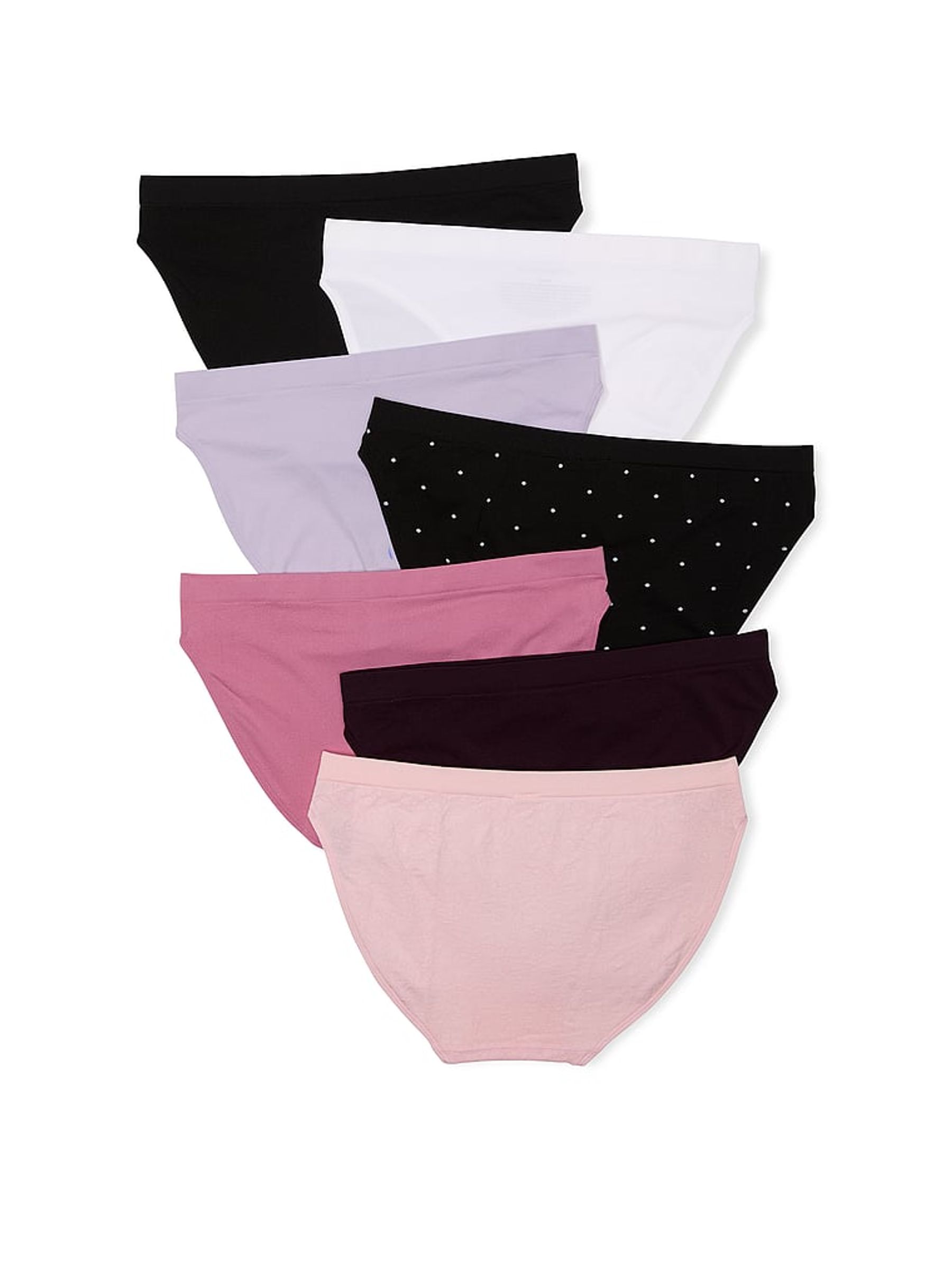 White/Pink/Purple/Black Bikini 7 Pack Knickers - Image 2 of 2
