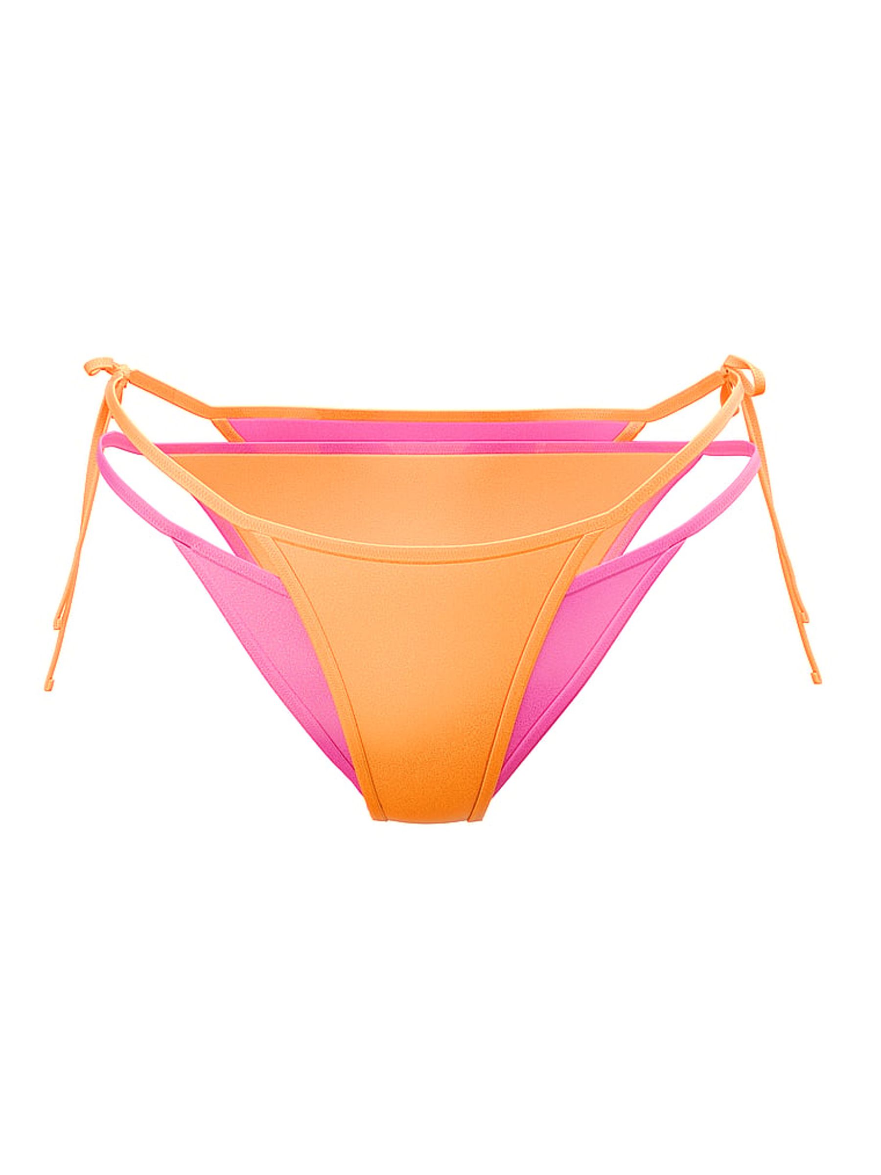 Vitamin C Orange and Pink Double Layer Bikini Bottom - Image 3 of 3
