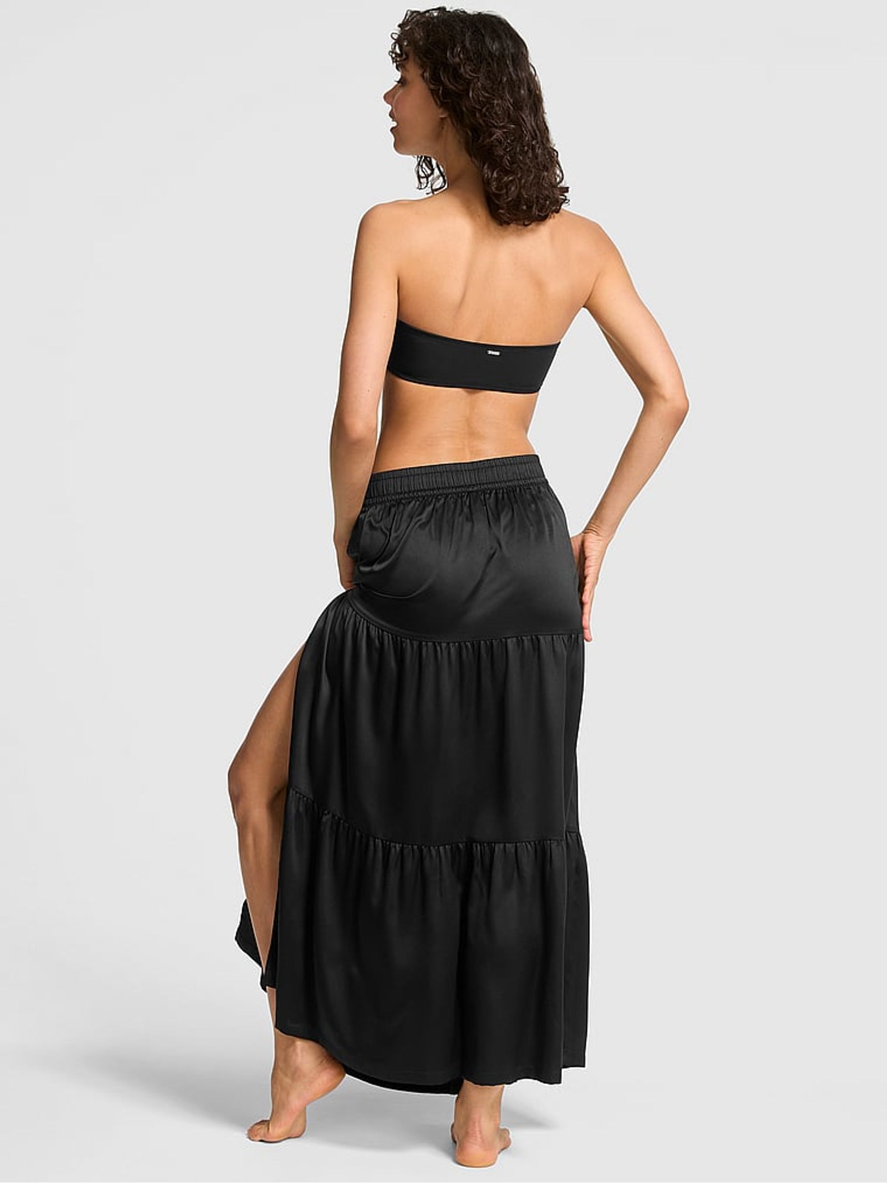 Black Satin Skirt - Image 2 of 3