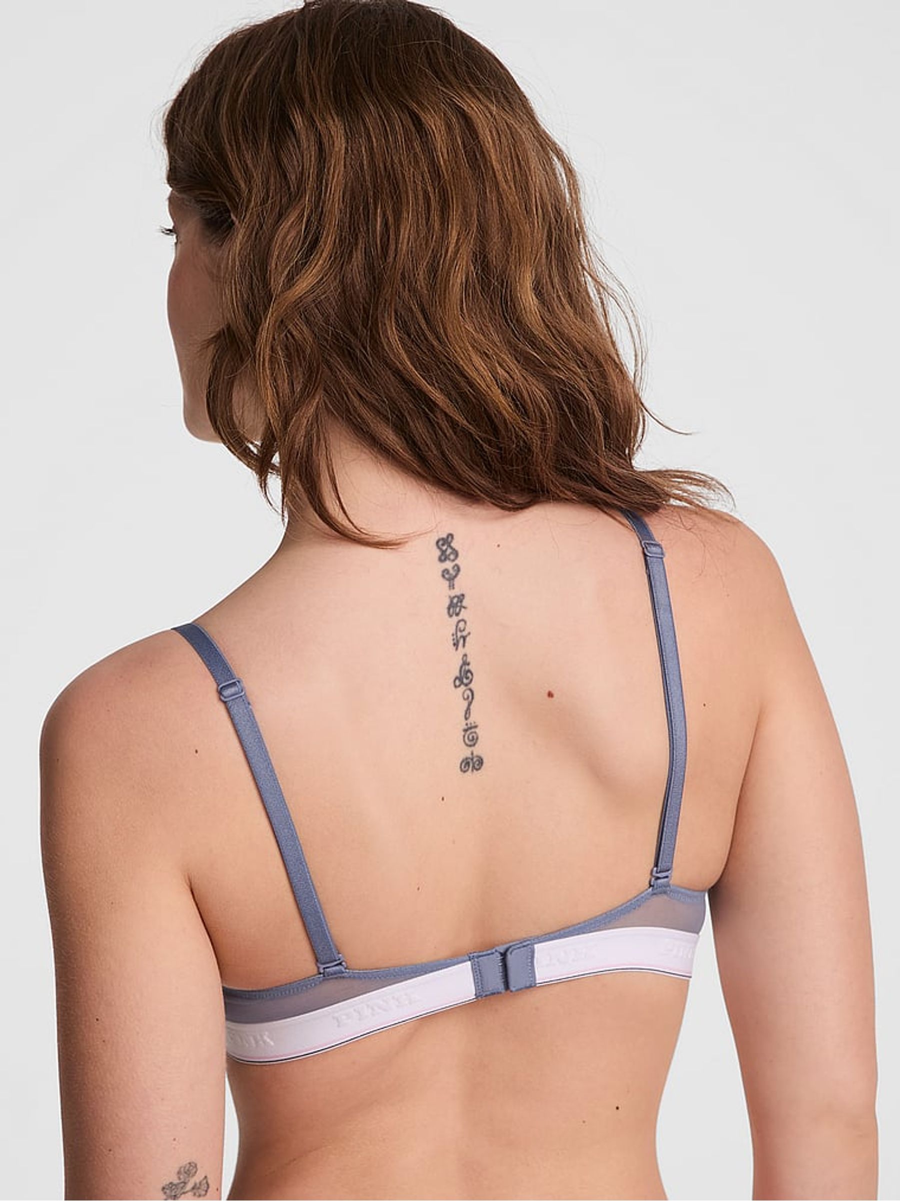 Dusty Iris Blue Super Push Up Mesh Bra - Image 2 of 4