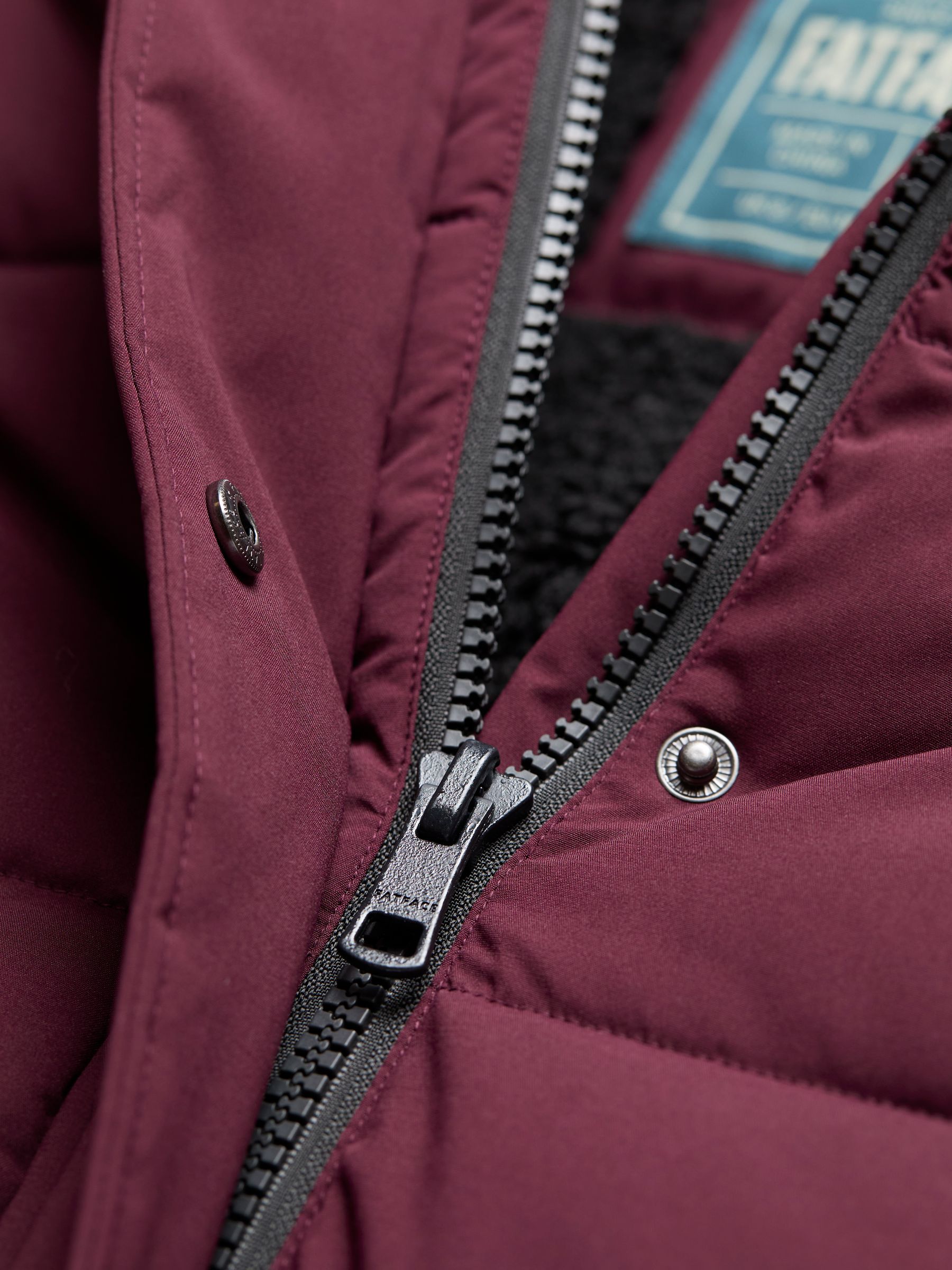 Harley Burgundy Red Longline Puffer Coat - Image 7 of 7