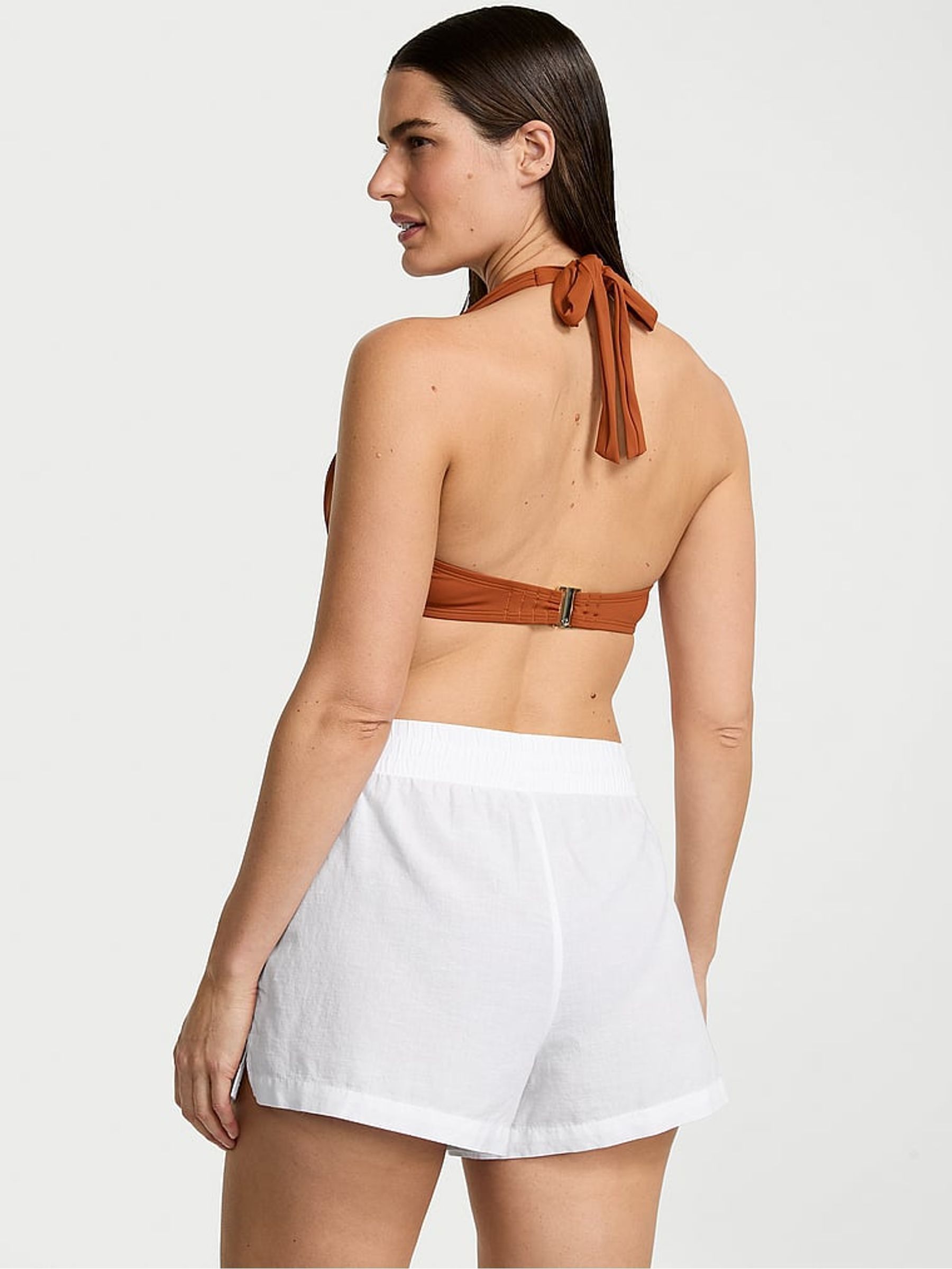 White Linen Cover Up Shorts - Image 2 of 3